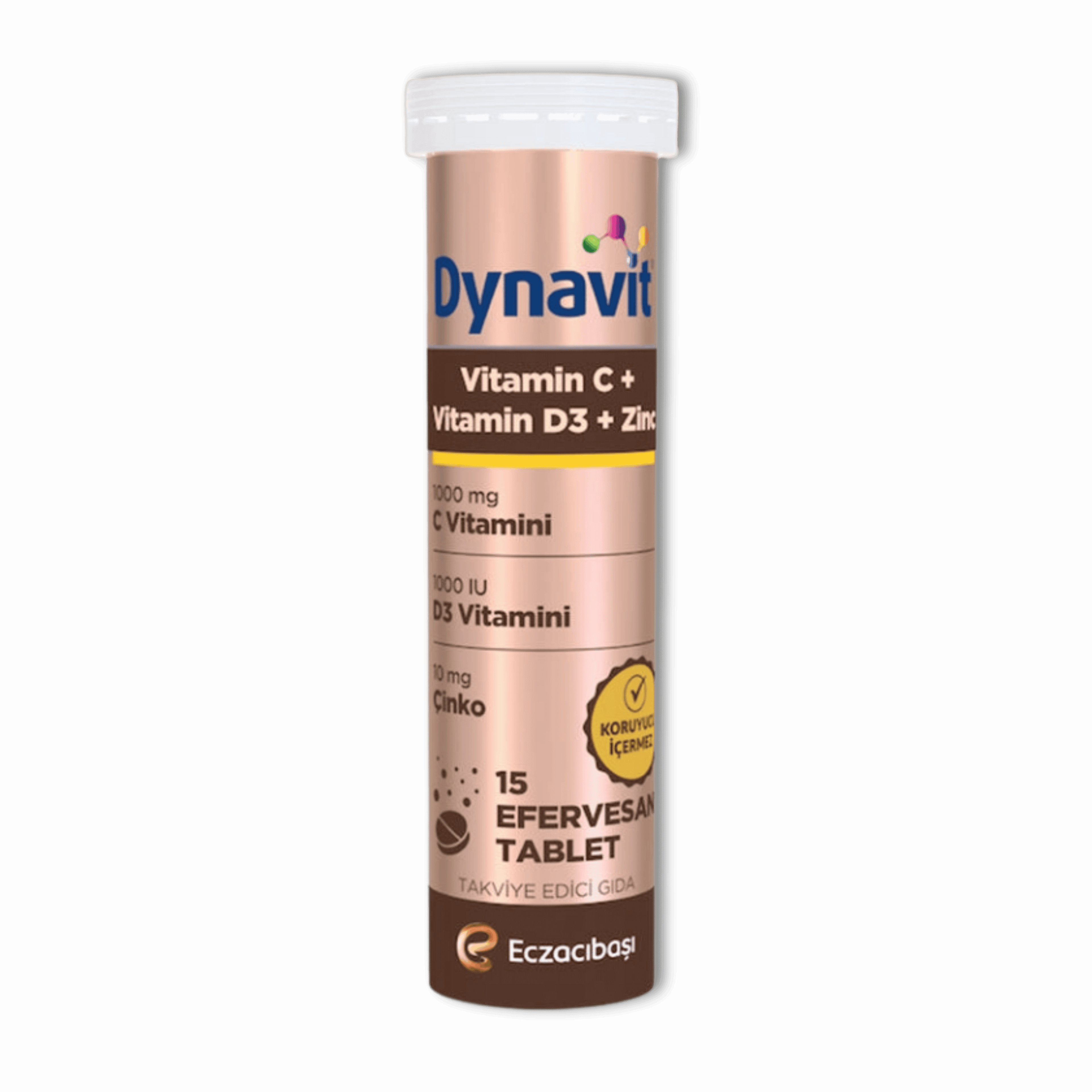 Dynavit Vitamin C + Vitamin D3 + Çinko 15 Efervesan Tablet