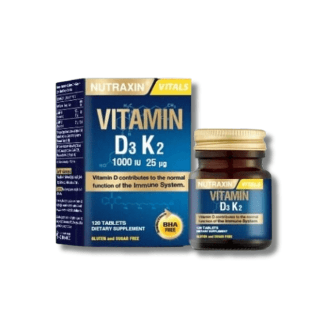 Nutraxin Vitamin D3 K2 Vitamini İçeren Takviye Edici Gıda 120 Tablet