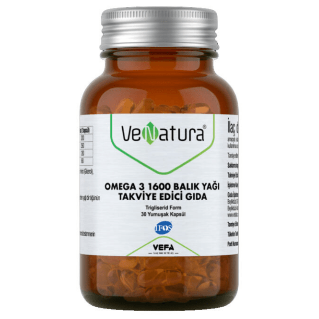VeNatura Omega 3 1600 Balık Yağı 30 Yumuşak Kapsül