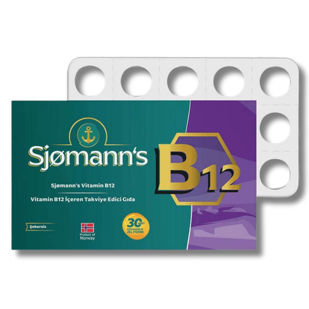 Sjomann’s Vitamin B12 İçeren Takviye Edici Gıda 30 Adet Çiğnenebilir Jel Form