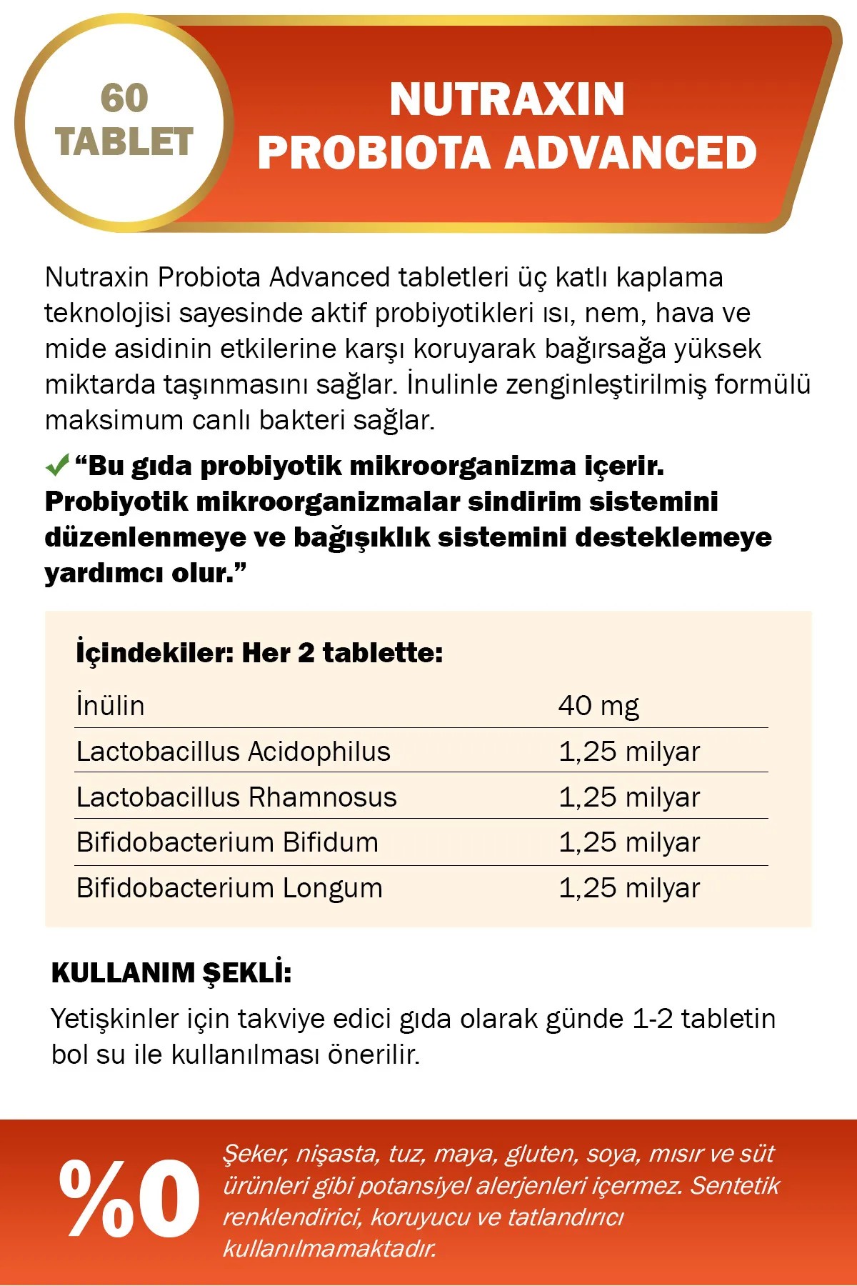 Nutraxin Probiota Advanced 60 Tablet