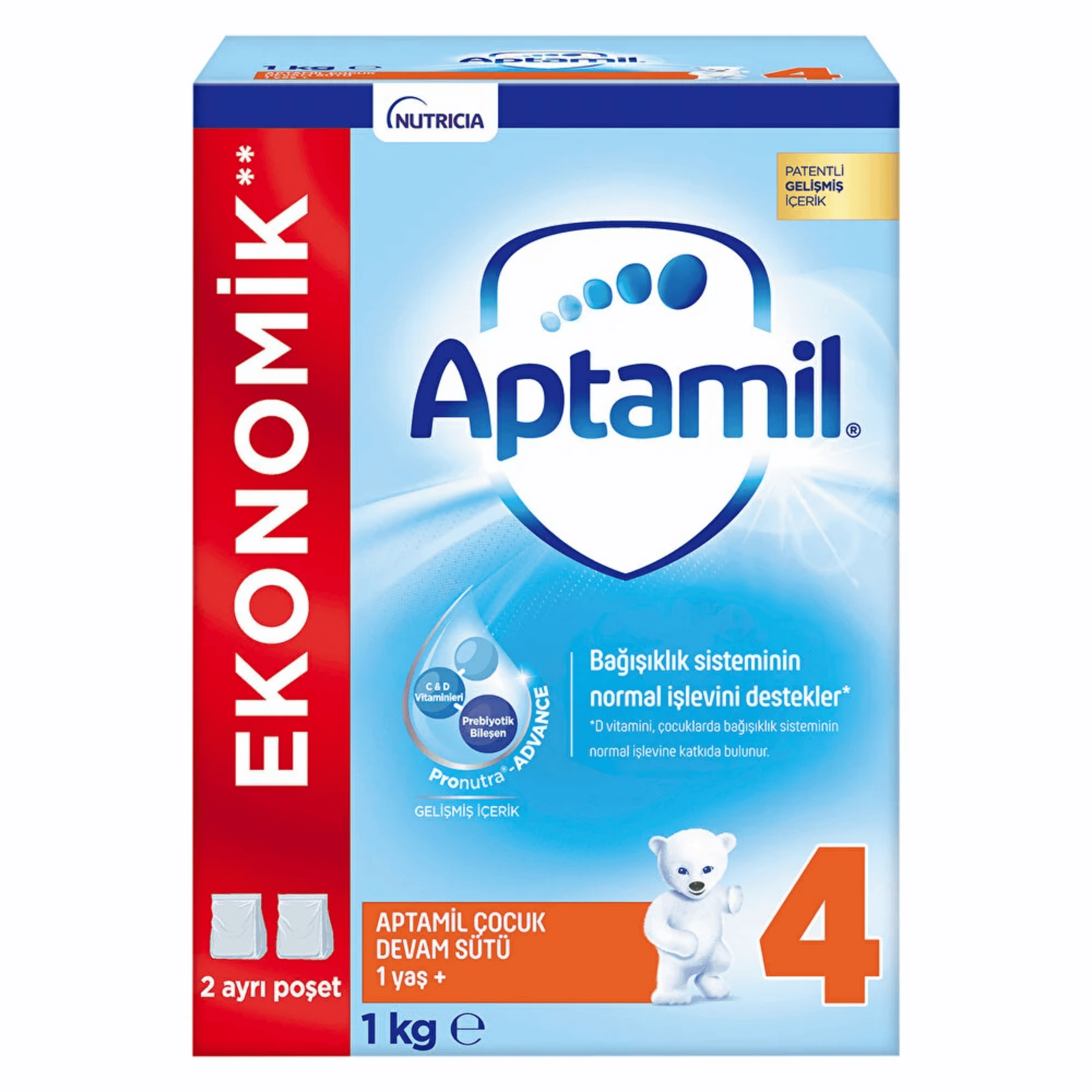 Aptamil 4 Çocuk Devam Sütü 1000 gr 1+ Yaş