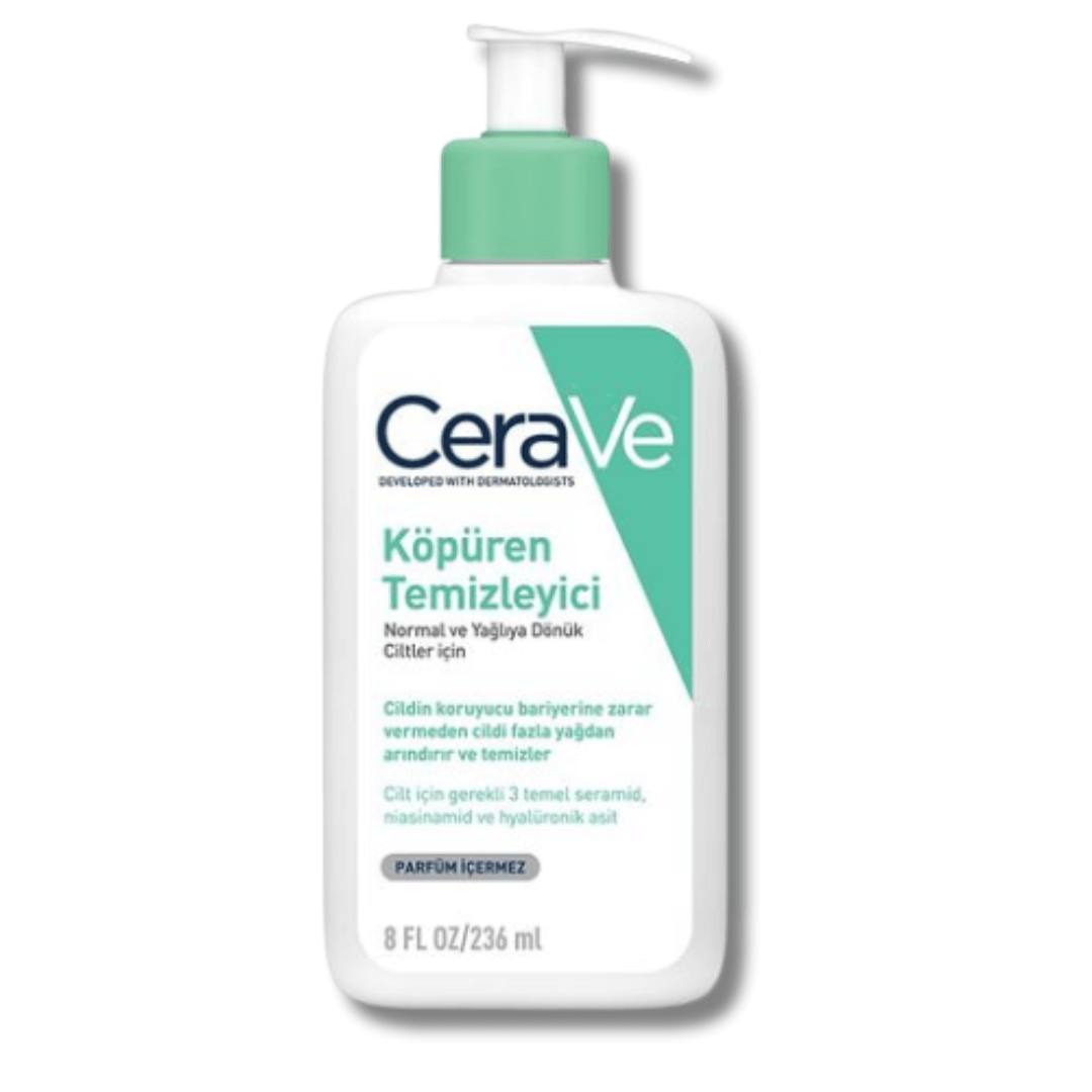 CeraVe Normal Ve Yağlı Ciltler İçin Köpüren Temizleyici 236 ml