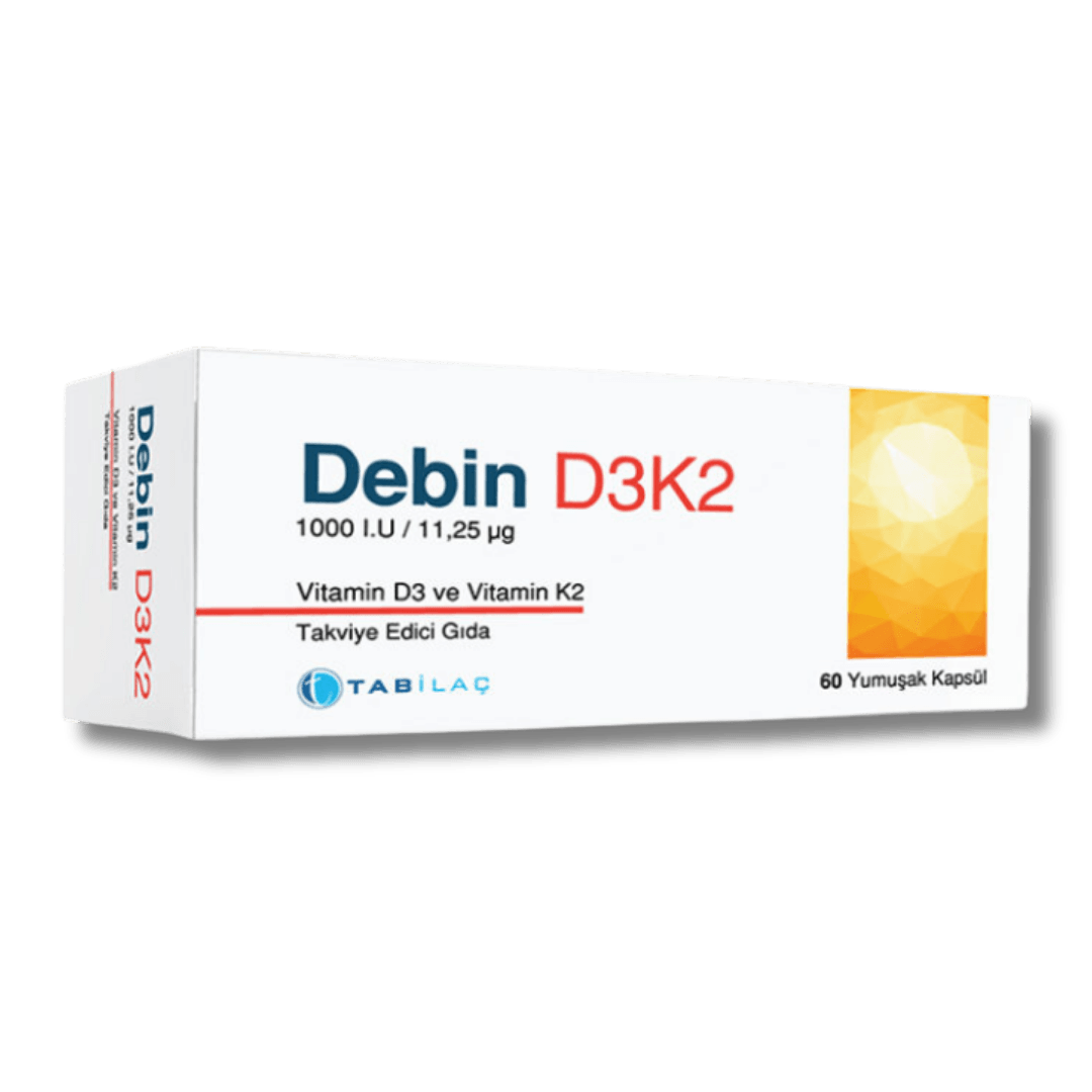 Debin D3K2 Takviye Edici Gıda 60 Yumuşak Kapsül