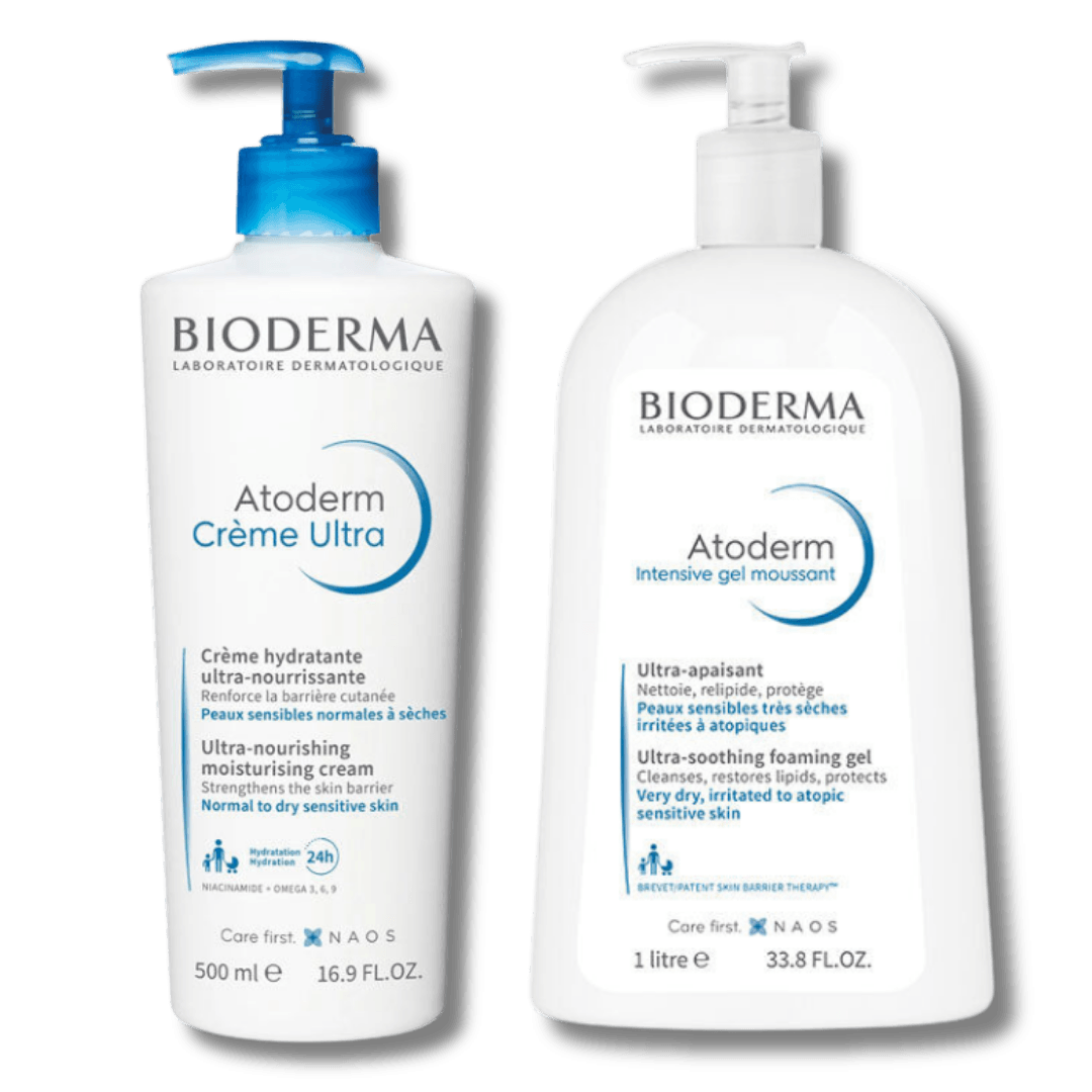 Bioderma Atoderm cream ultra 500 ml +Bioderma Atoderm Intensive Foaming Gel 1 Litre - Yüz Yıkama Jeli