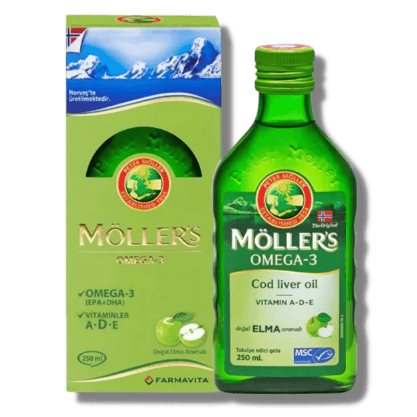 Möller's Omega 3 Balık Yağı 250 Ml Şurup- Elma Aromalı