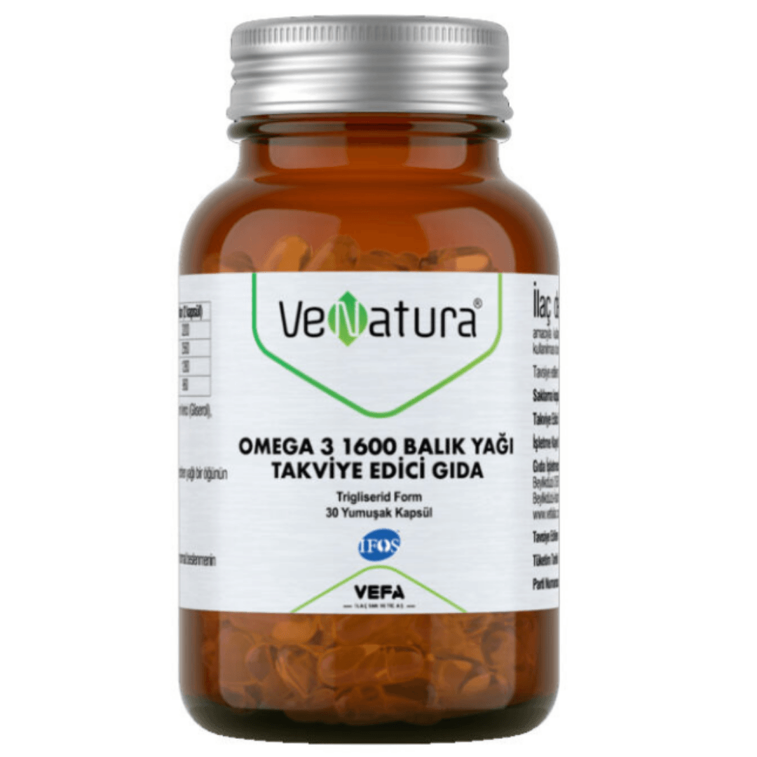 VeNatura Omega 3 1600 Balık Yağı 30 Yumuşak Kapsül