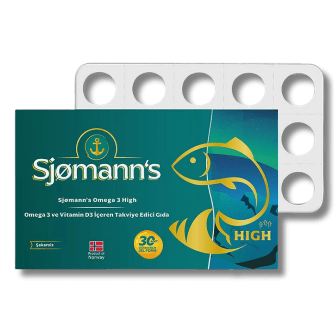 Sjomann’s Omega 3 ve Vitamin D3 İçeren Takviye Edici Gıda 30 Adet Çiğnenebilir Jel Form