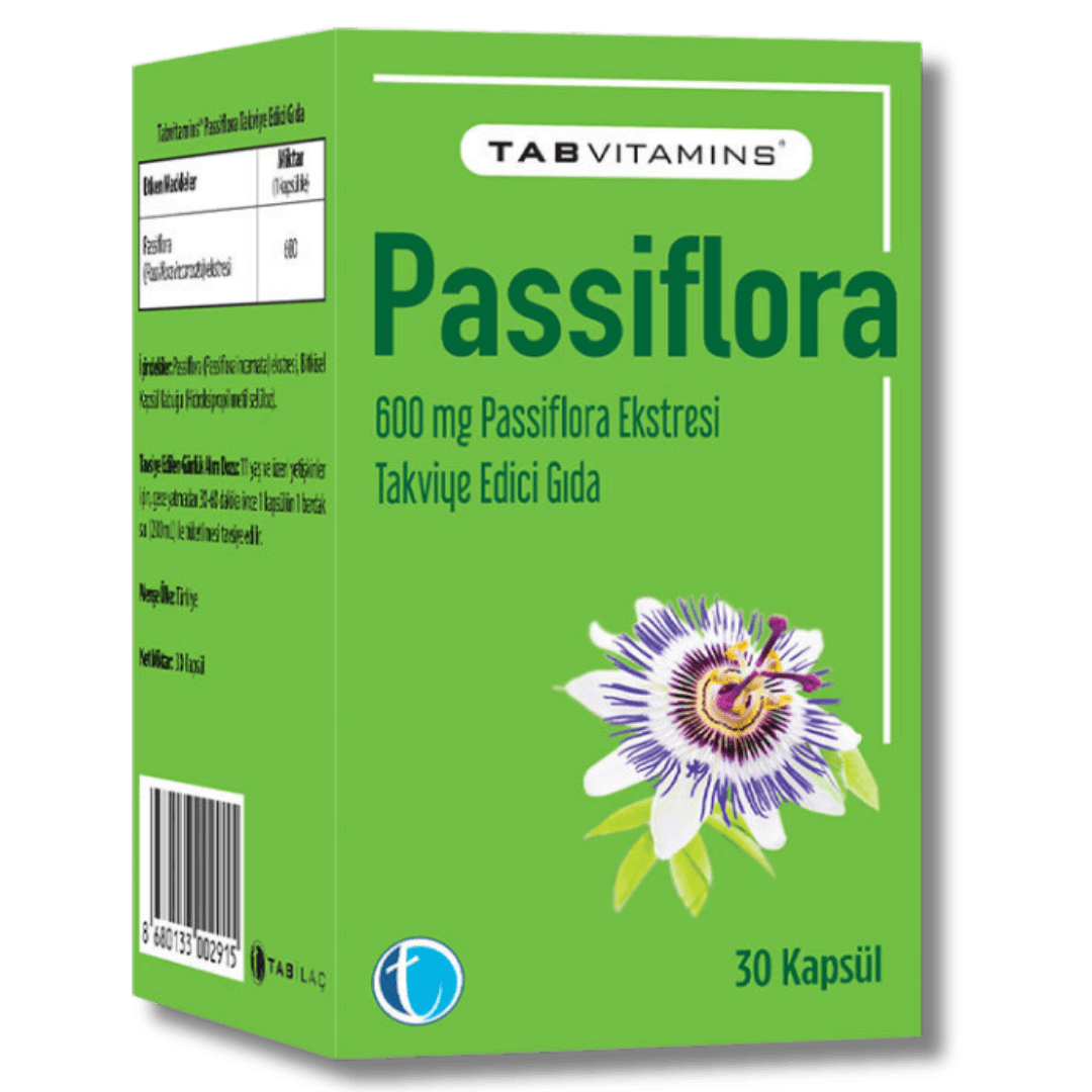 Tabvitamins Passiflora Ekstresi Takviye Edici Gıda 30 Kapsül
