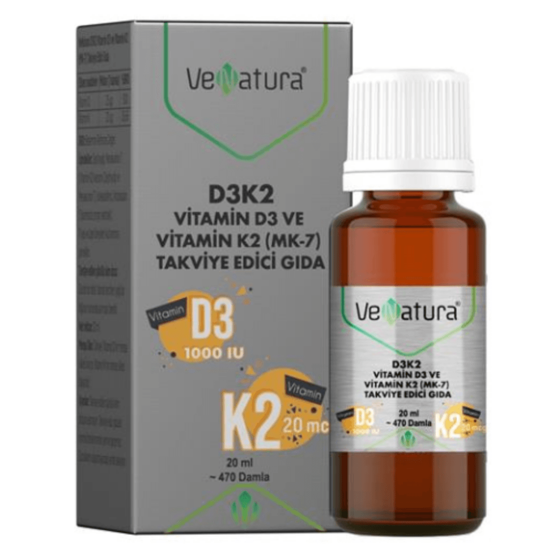 VeNatura D3K2 (11,25 mcg) Takviye Edici Gıda 20 ml