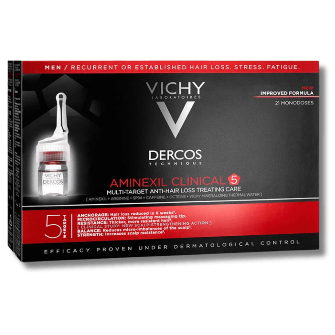 Vichy Dercos Aminexil Clinical 5 Erkek Dökülme Karşıtı Saç Serumu 21 x 6 ml