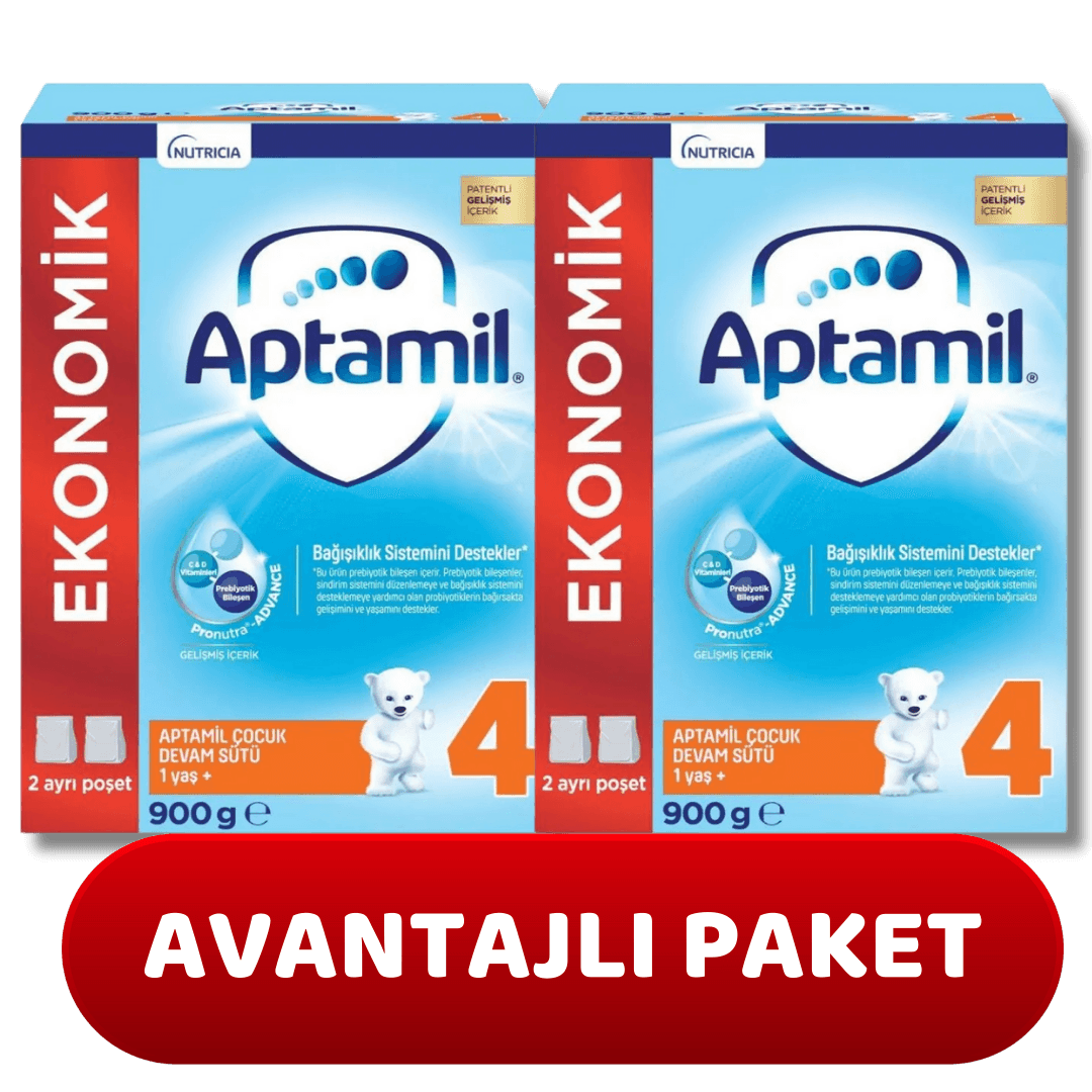 Aptamil 4 Çocuk Devam Sütü 900 gr 1+ Yaş - 2 adet