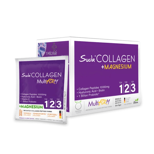 Suda Collagen Multiform Portakallı Magnesium 30 Saşe 15 gr