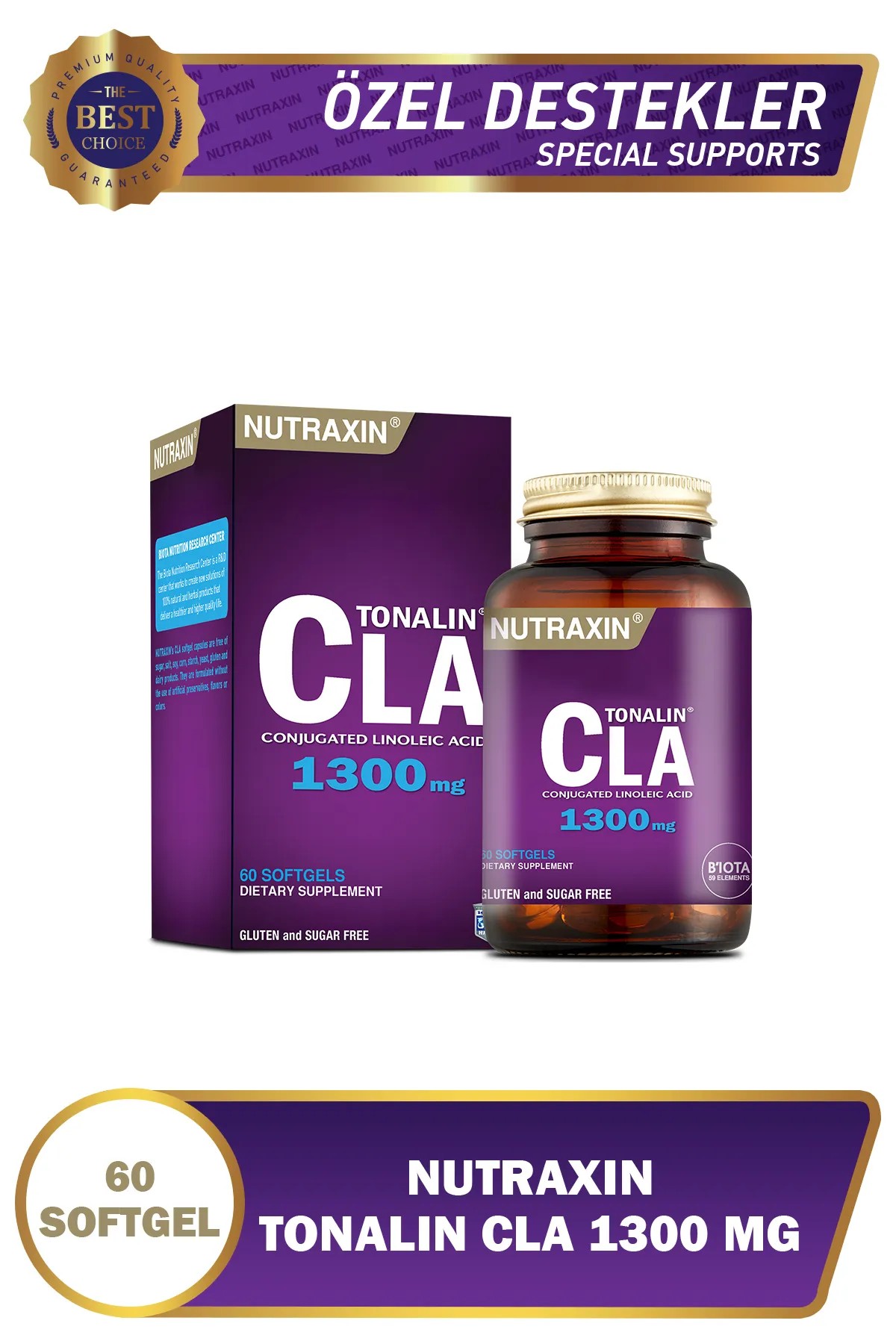 Nutraxin Quick Slim Tonalin CLA 1300mg 60 Kapsül