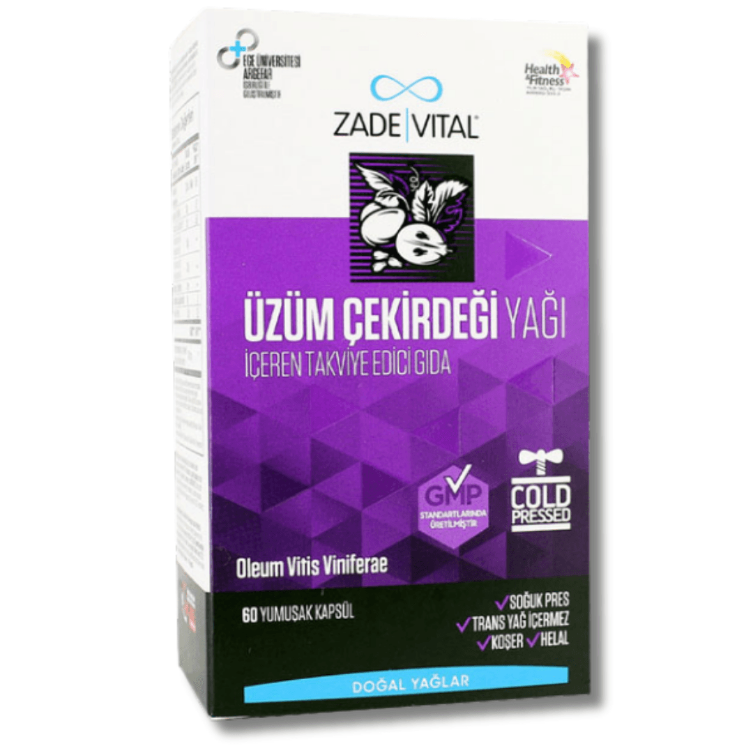 Zade Vital Üzüm Çekirdeği Yağı 500 mg 30 Kapsül
