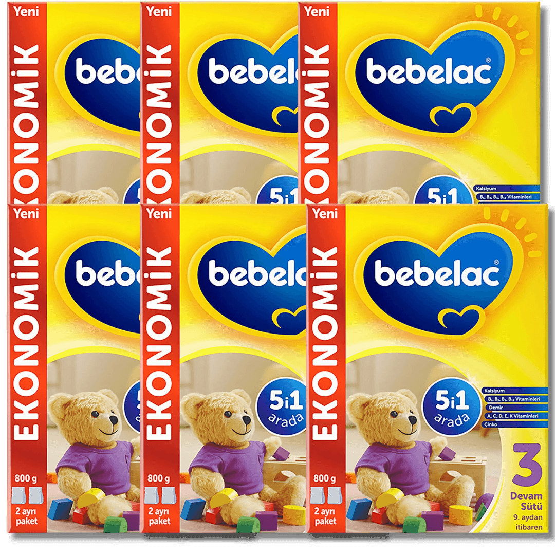 Bebelac 3 800 gr 9-12 Ay Devam Sütü - 6 adet