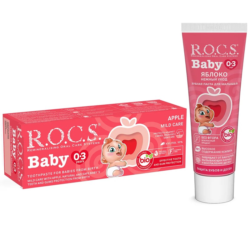 Rocs Baby Elma Püresi Çocuk Diş Macunu 0-3 Yaş 35ml