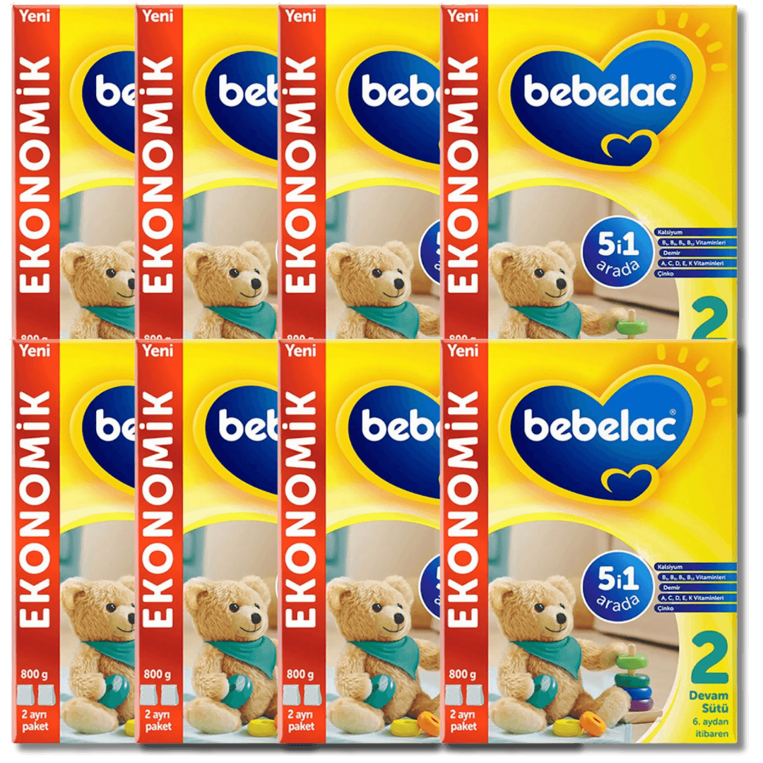 Bebelac 2 Devam Sütü 800 Gr 6-9 Ay - 8 Adet