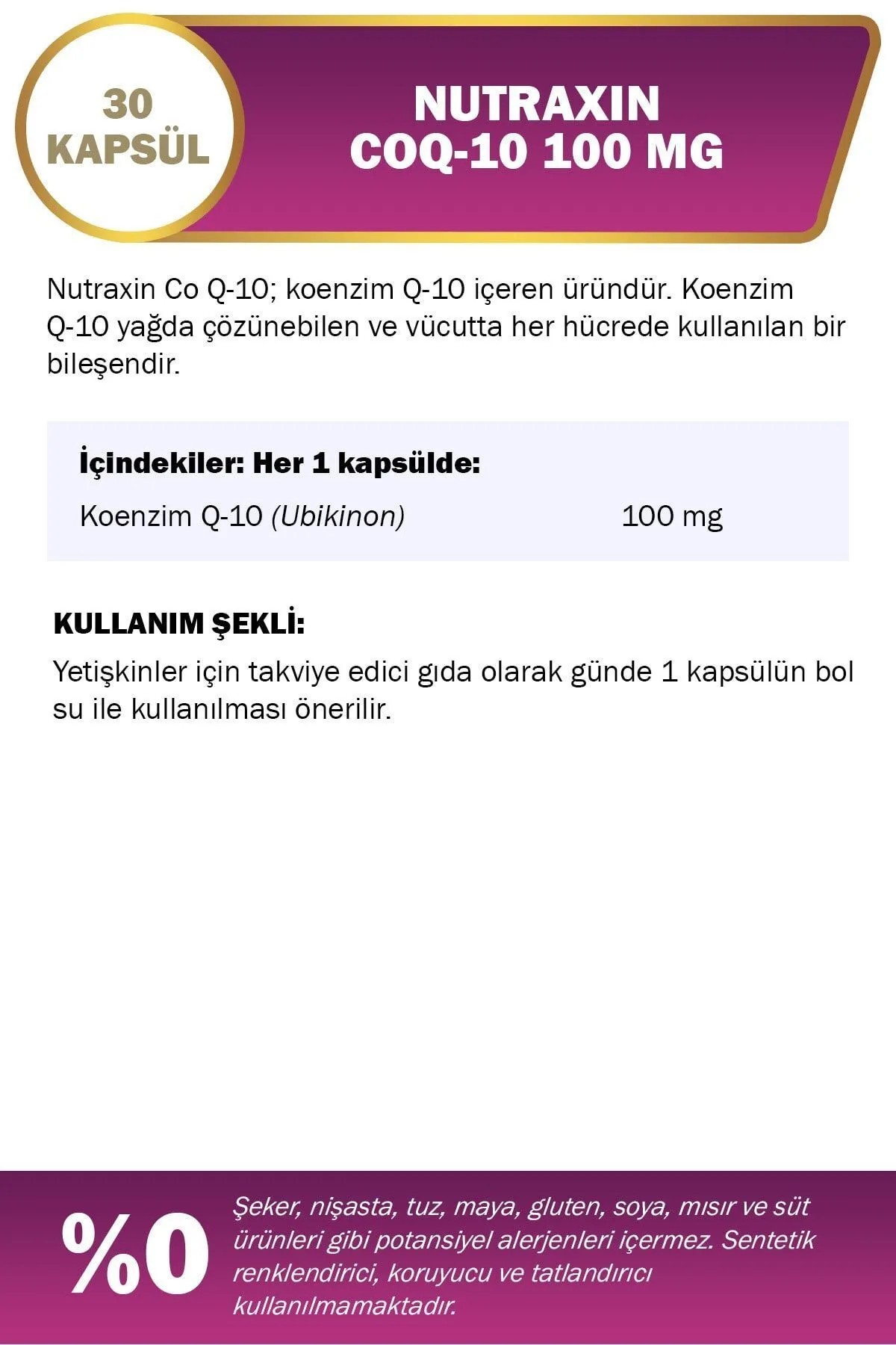 Nutraxin Coq-10 30 Softgel
