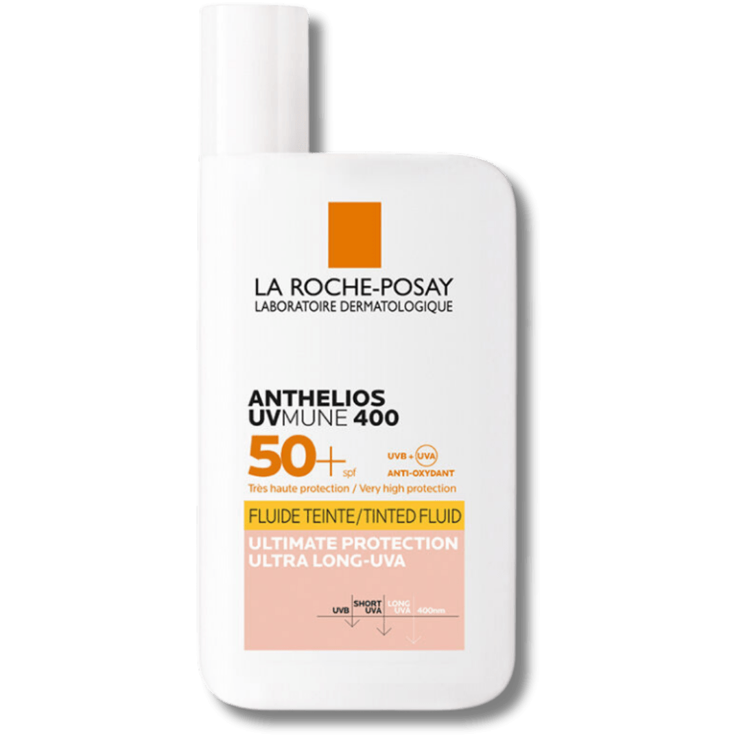 La Roche Posay Anthelios UVmune400 Invisible Fluid Tüm Cilt Tipleri İçin Renkli SPF50+ Yüz Güneş Kremi 50 ml