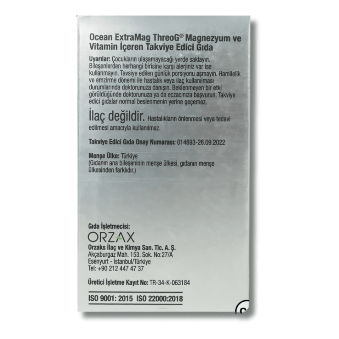 Ocean Extramag Threog Magnezyum 60 Tablet
