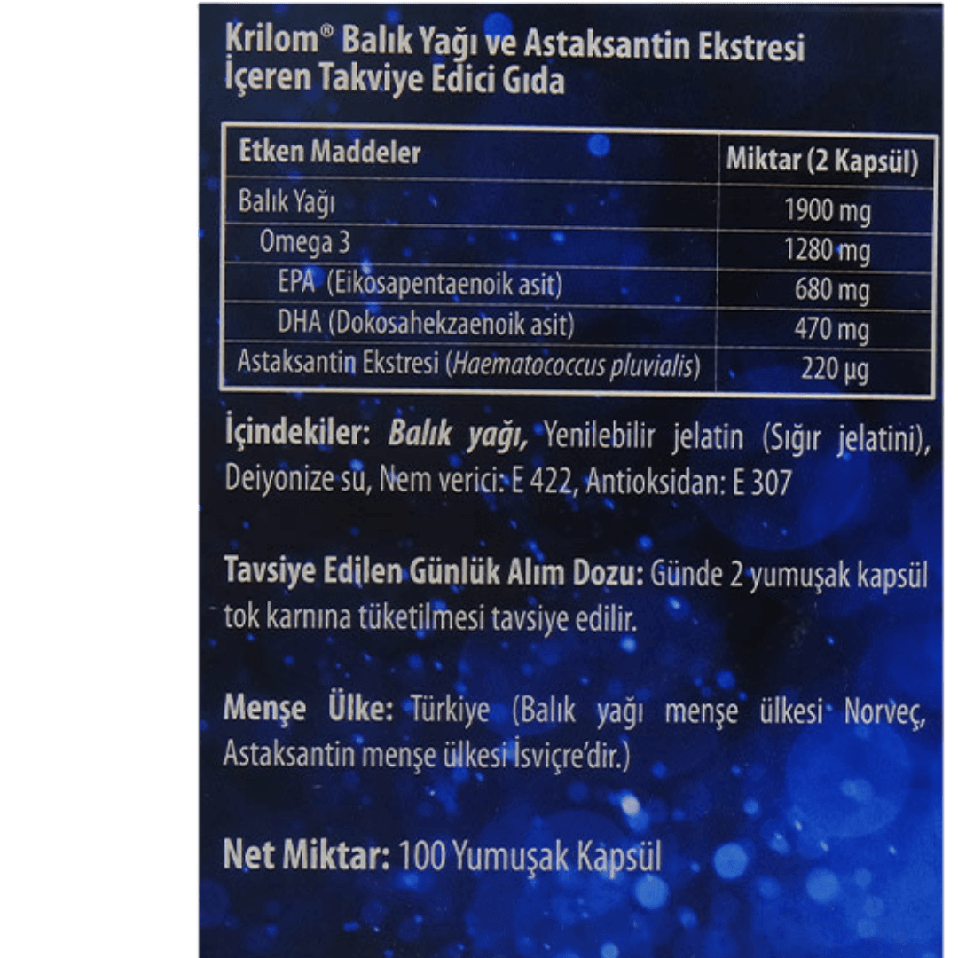 Krilom Omega 3 2x50 Kapsül