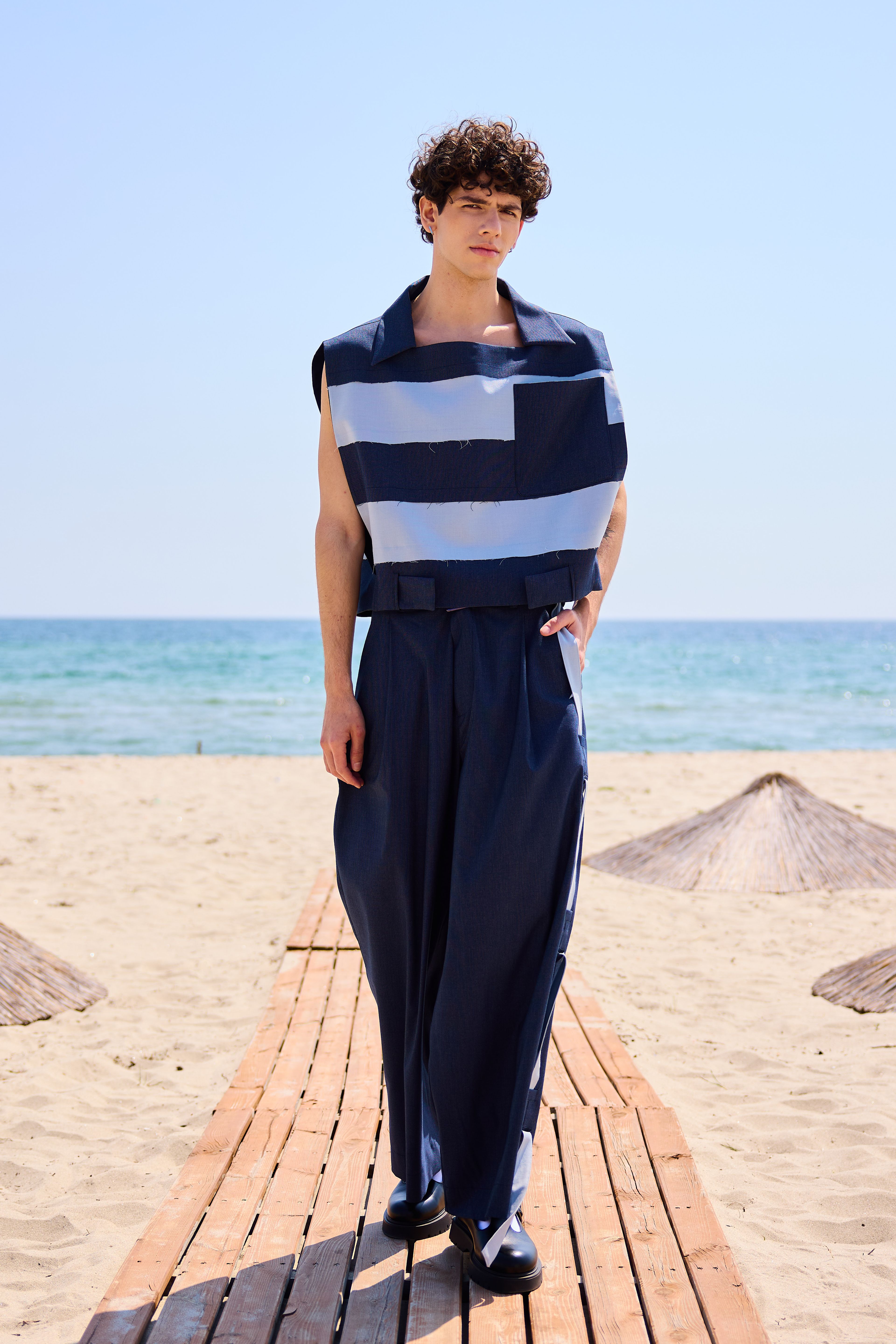 Lofibuy | Kuşak Detaylı Beyond Line Oversize Unisex Takım - SS25