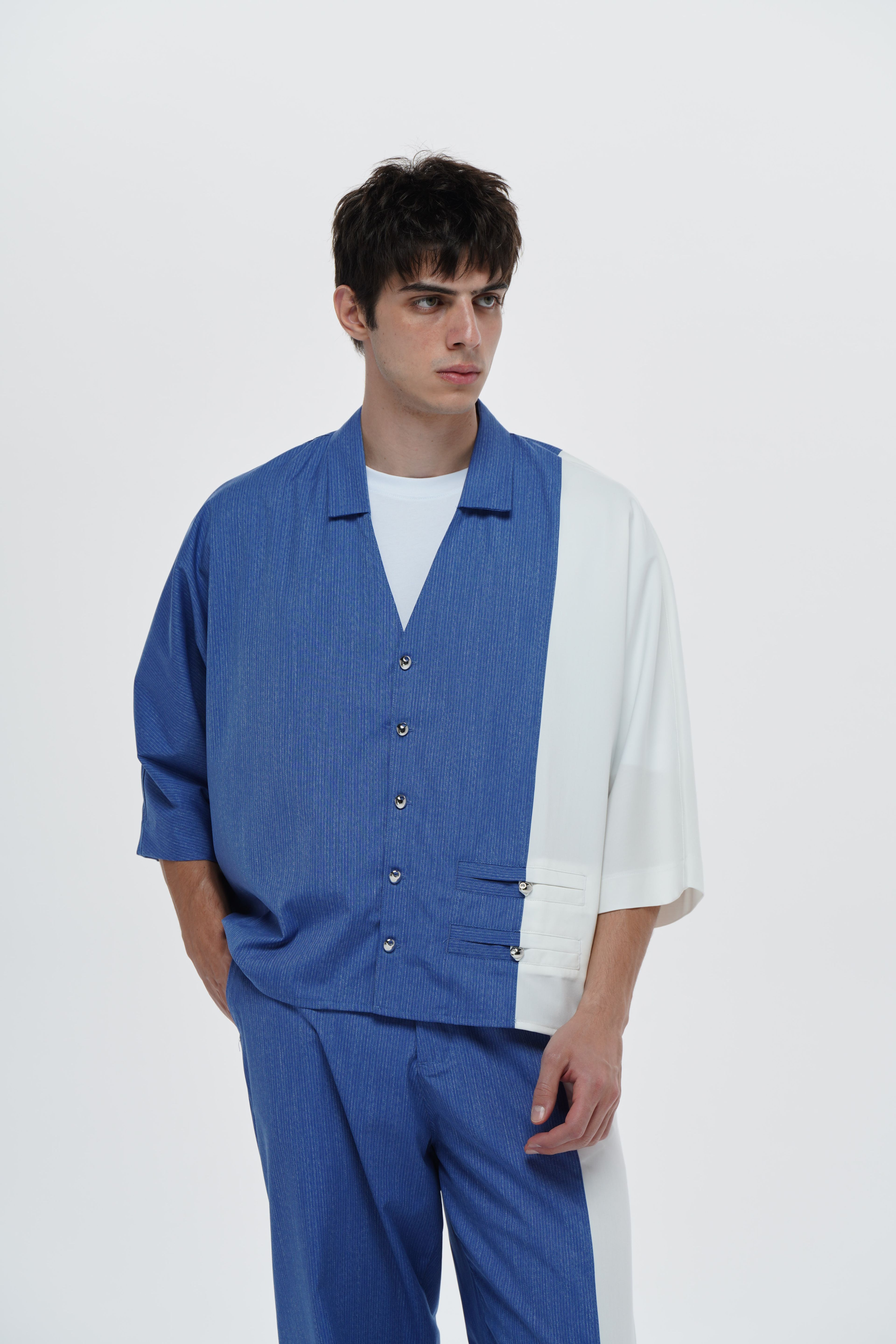 Lofibuy | Uniflex Blue-White Unisex Oversize Takım – Uniflex