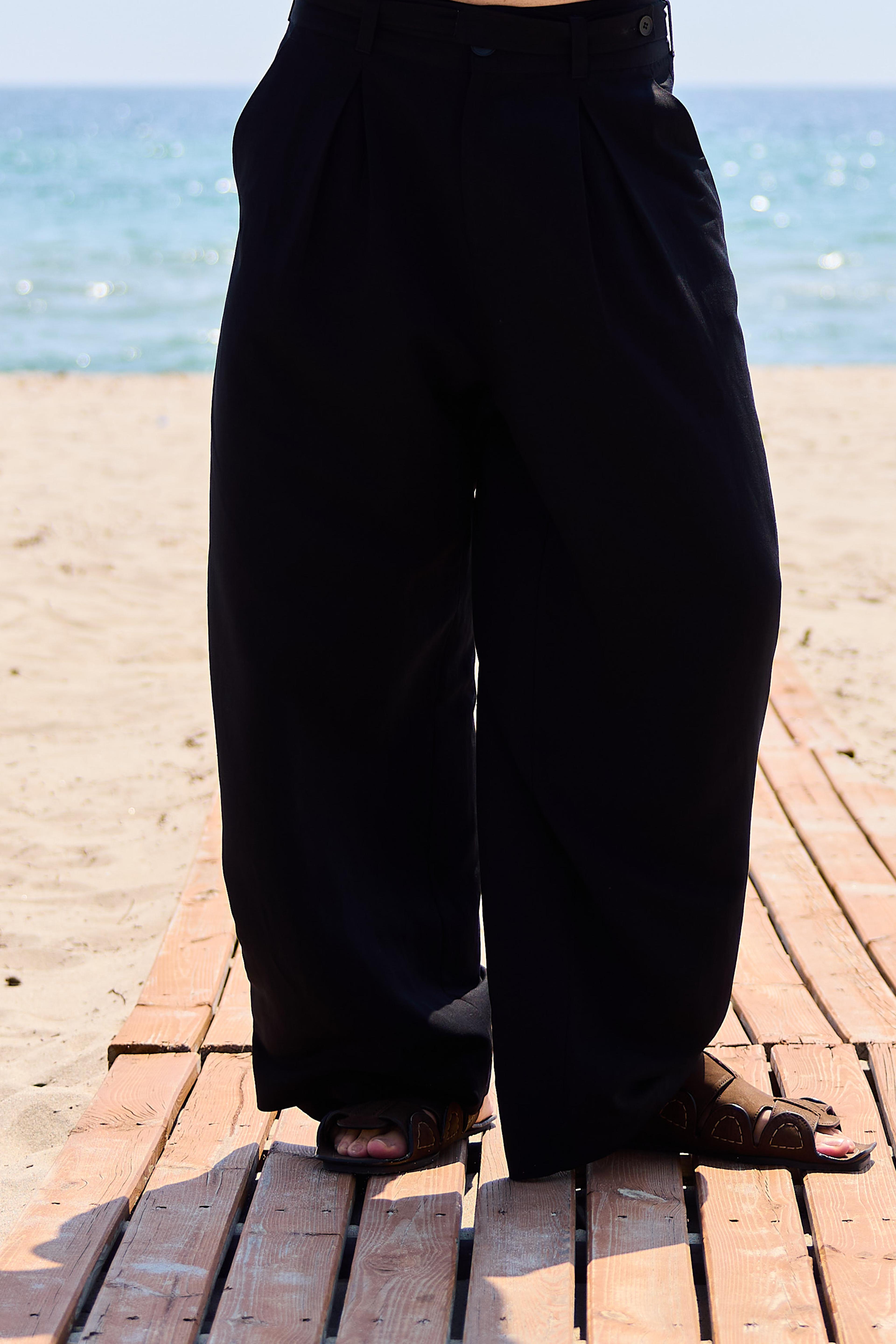 Lofibuy | Liyosel Keten Unisex Oversize Pantolon - SS25