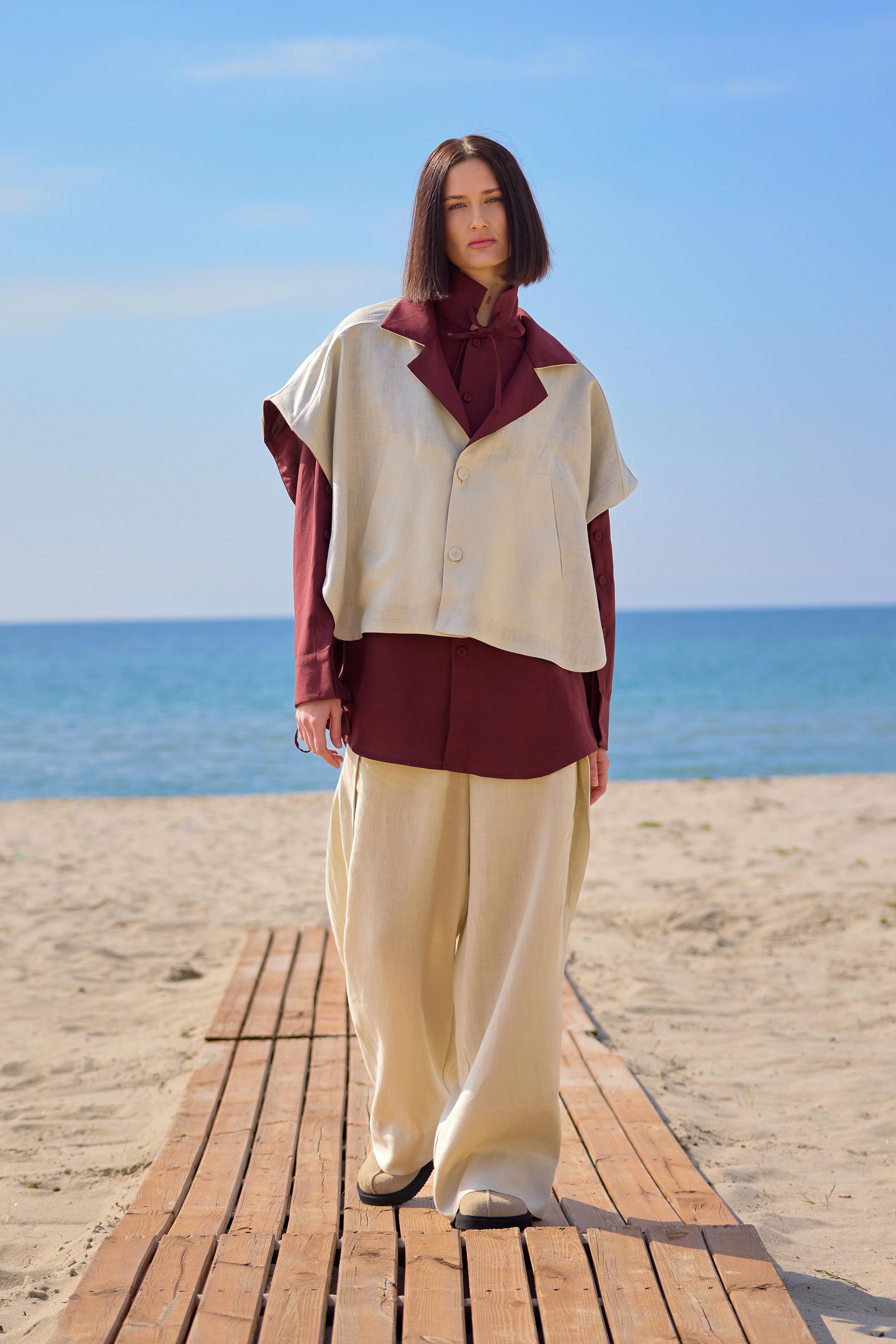 Lofibuy | Oversize Unisex Suit with Double-Sided Poncho Vest 01 - SS25