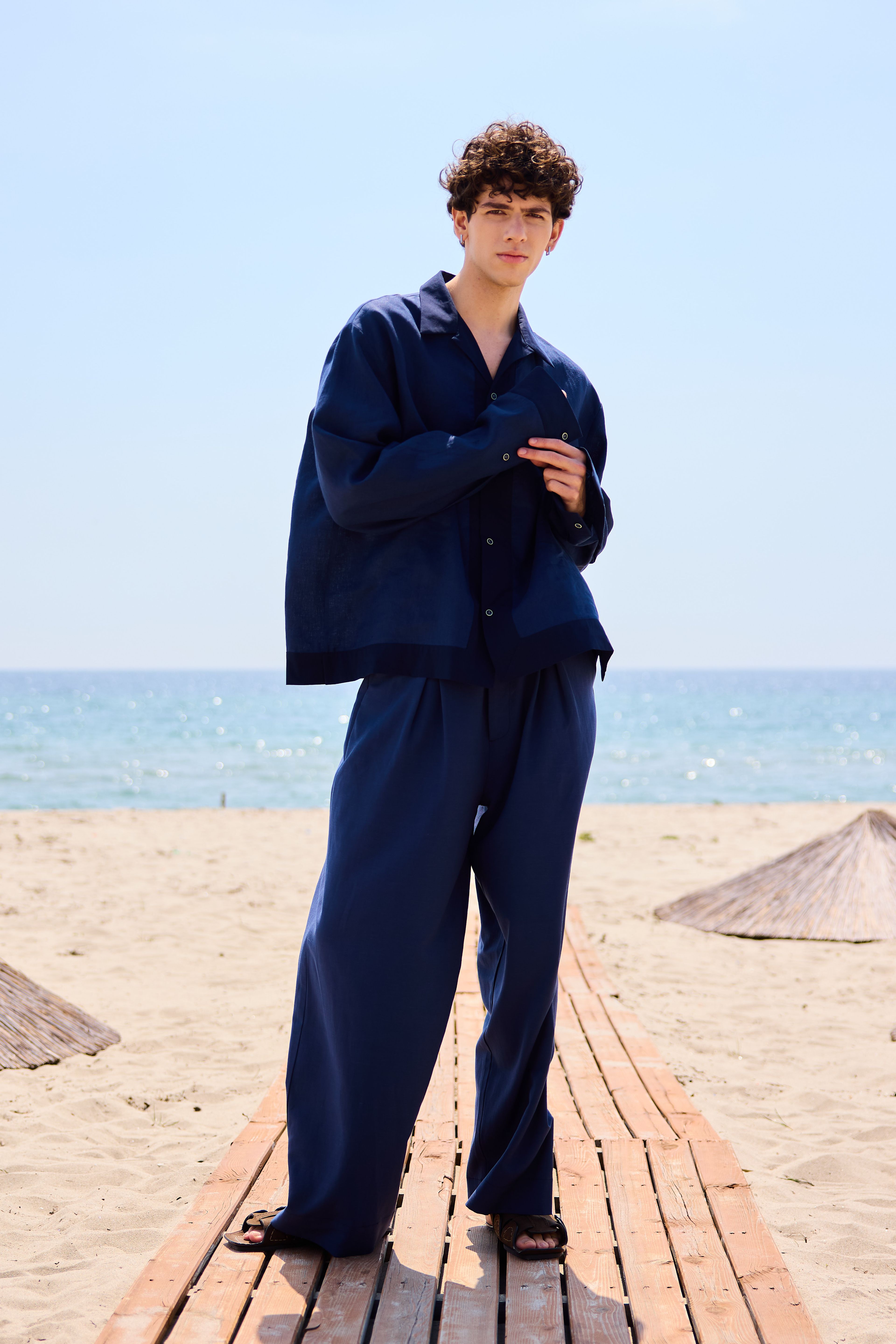 Lofibuy | %100 Keten Gömlekli Oversize Unisex Takım - SS25