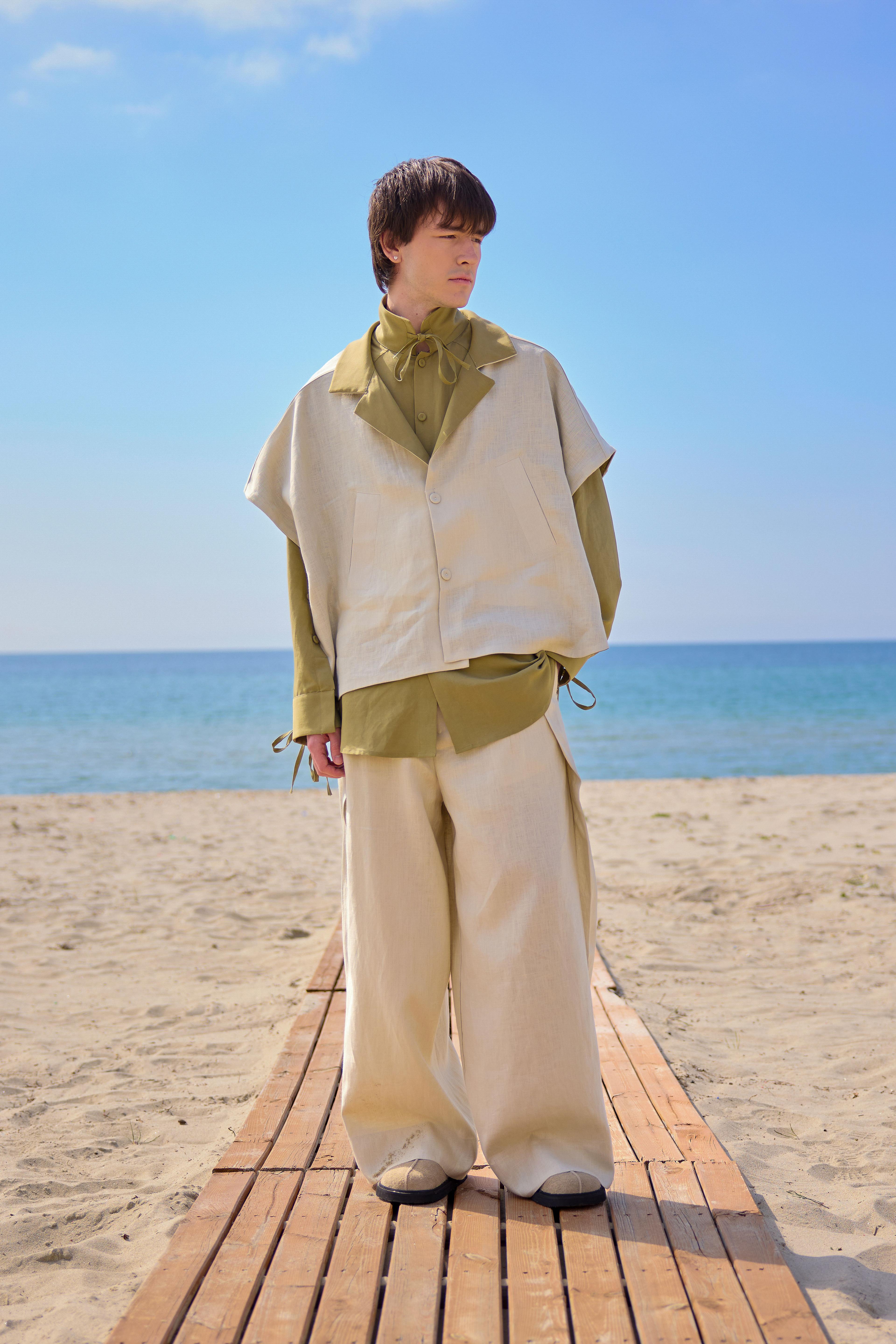 Lofibuy | Çift Taraflı Panço Yelekli Oversize Unisex Takım 02 - SS25