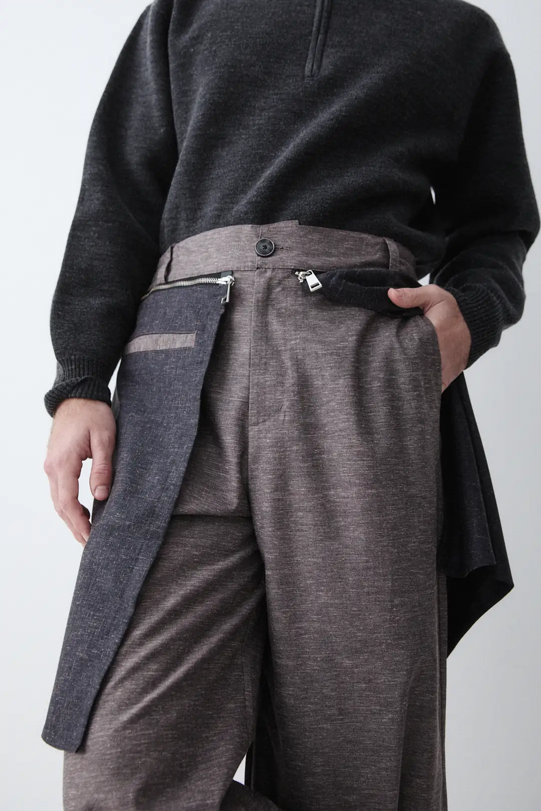 ÇIKARILABİLİR ETEKLİ GENİŞ PAÇA PANTOLON · 5