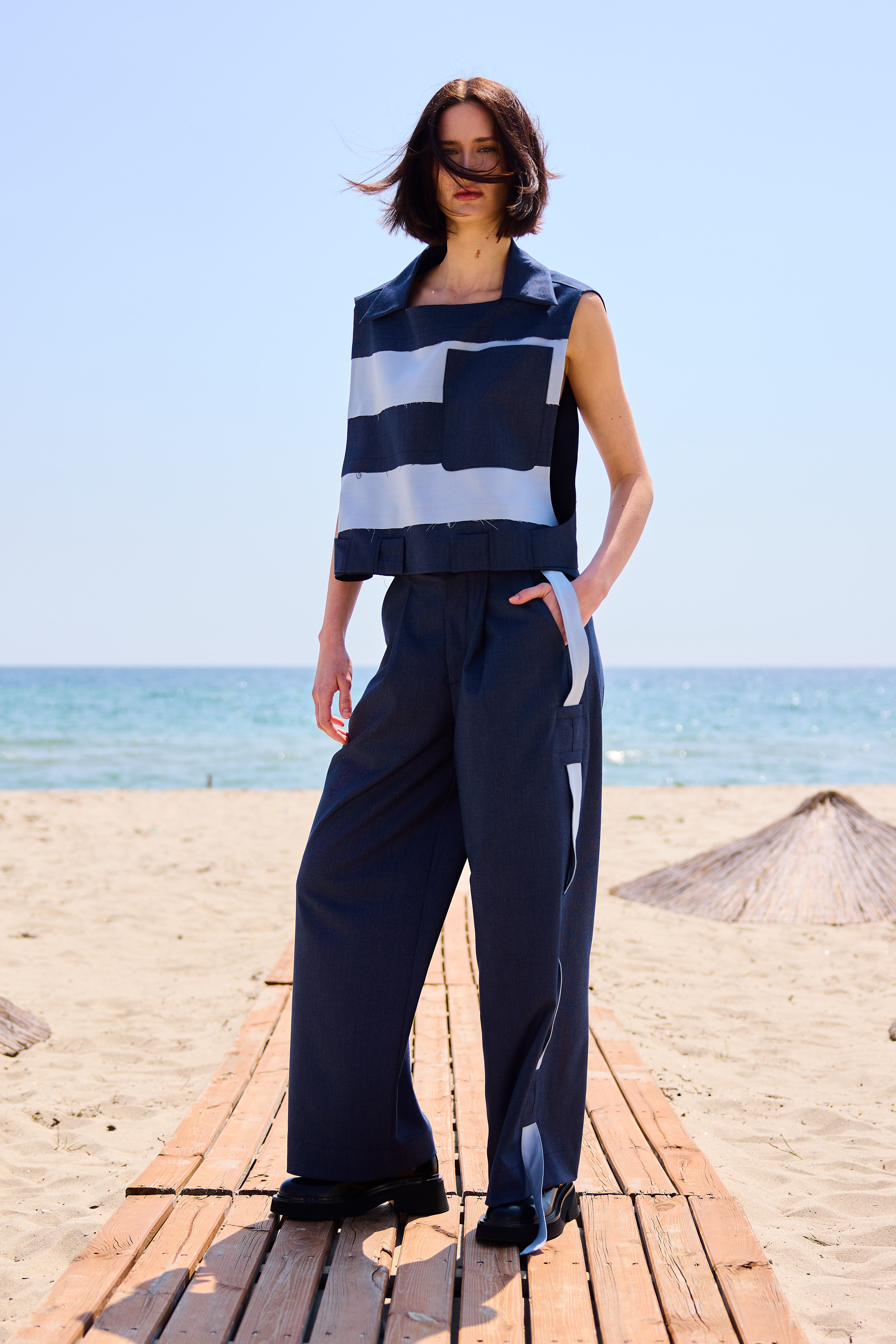 Lofibuy | Kuşak Detaylı Beyond Line Oversize Unisex Takım - SS25