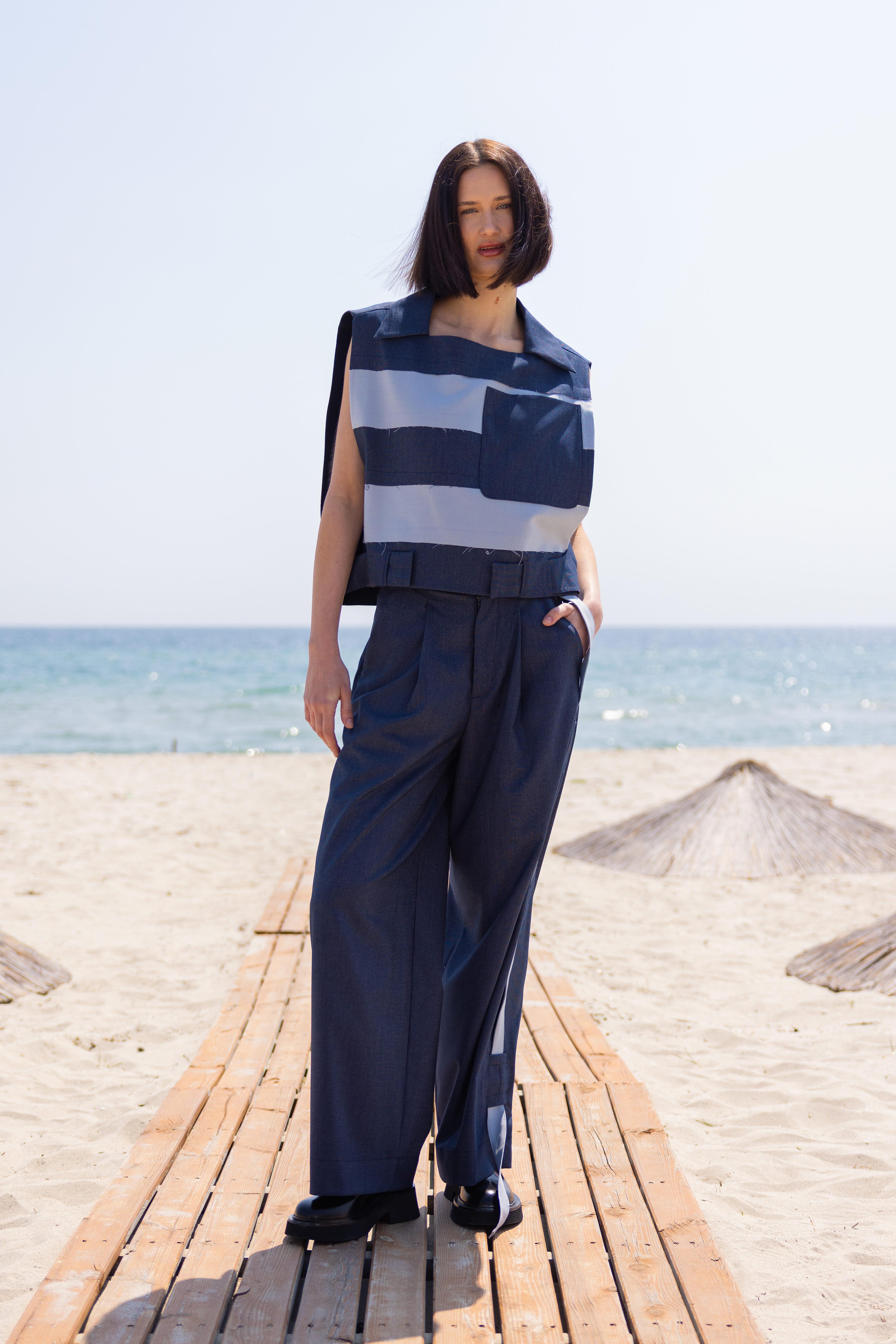 Lofibuy | Beyond Line Oversize Unisex Suit with Belt Detail - SS25