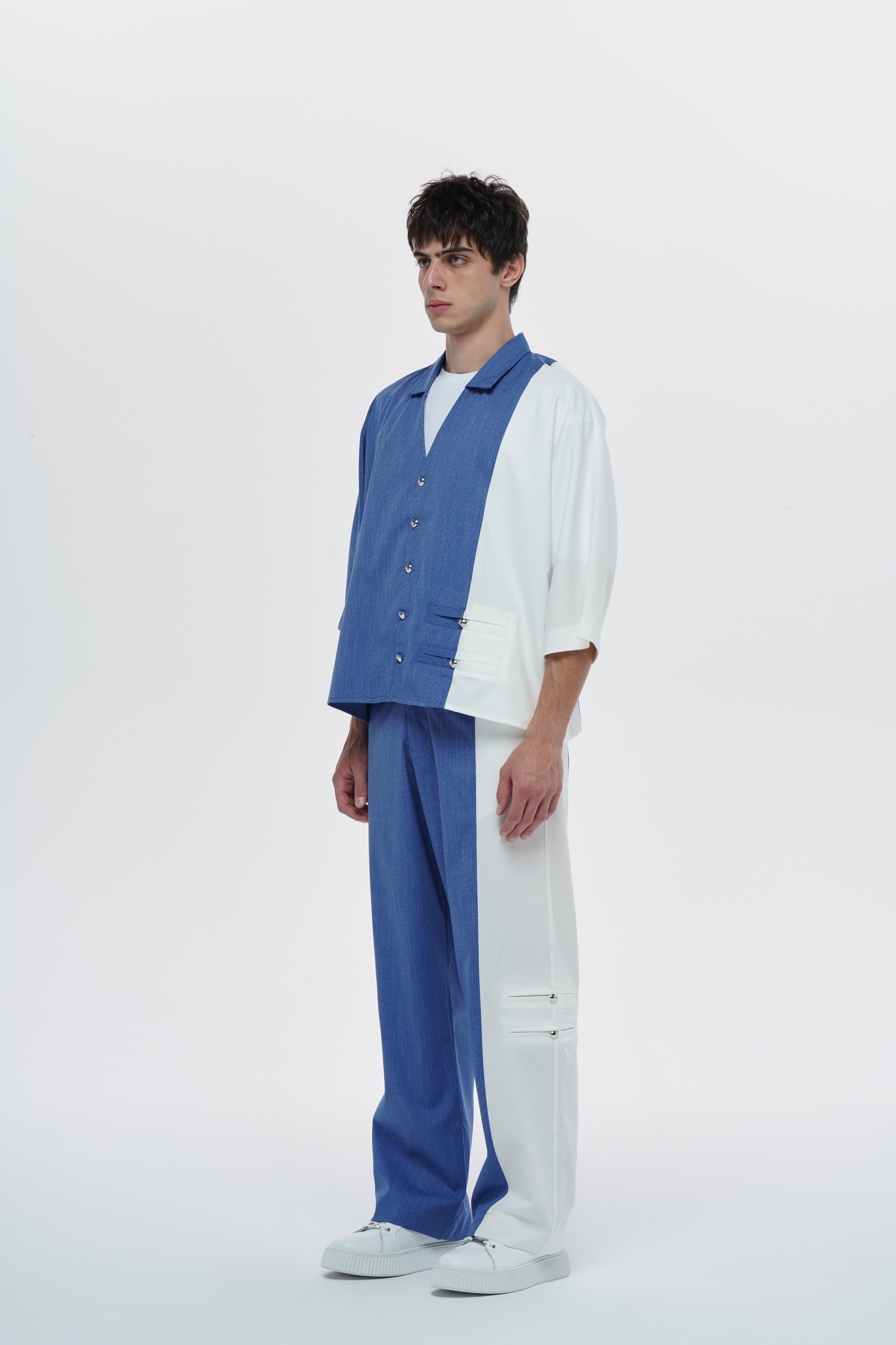 Lofibuy | Uniflex Blue-White Unisex Oversize Takım – Uniflex