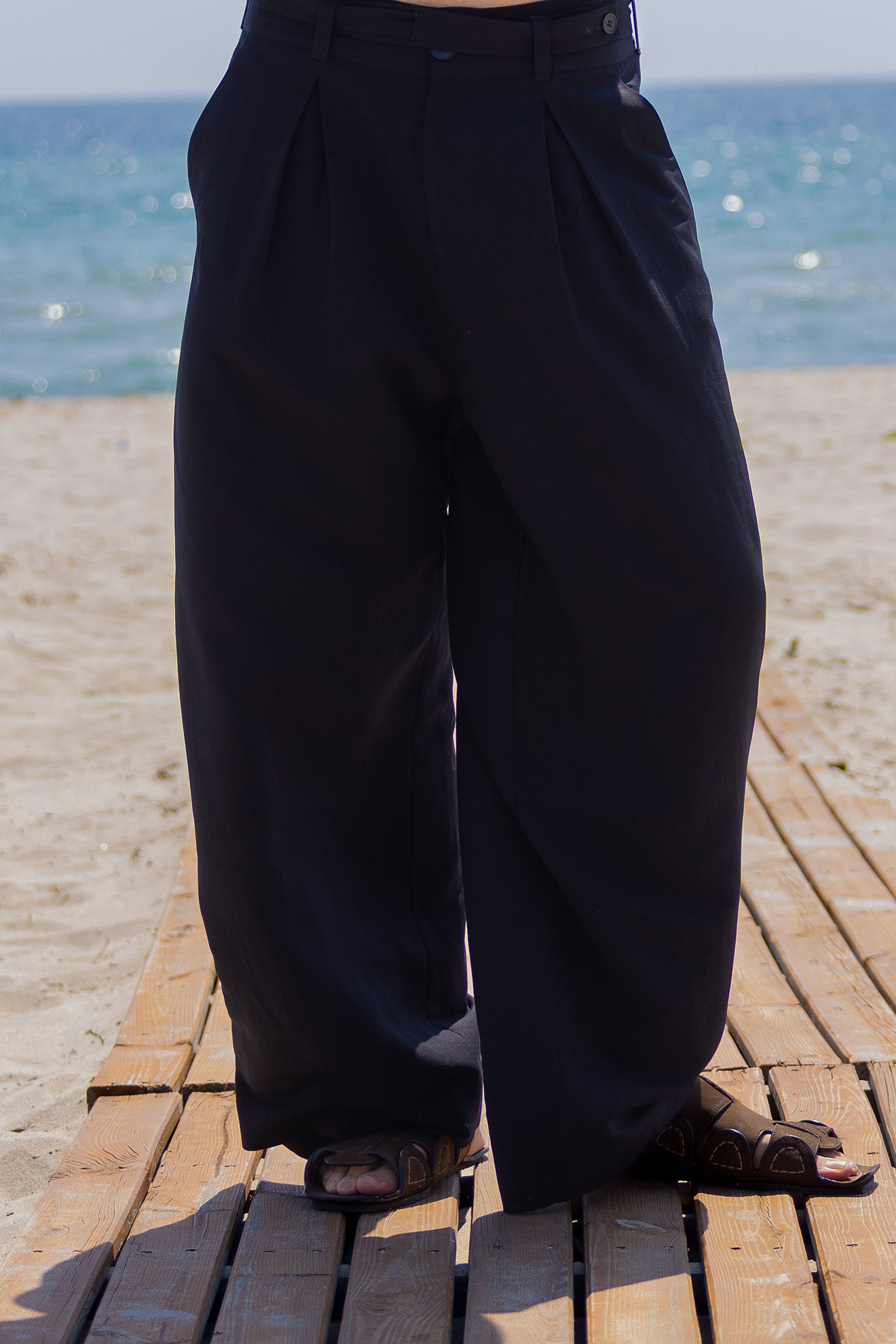 Lofibuy | Liyosel Keten Unisex Oversize Pantolon - SS25
