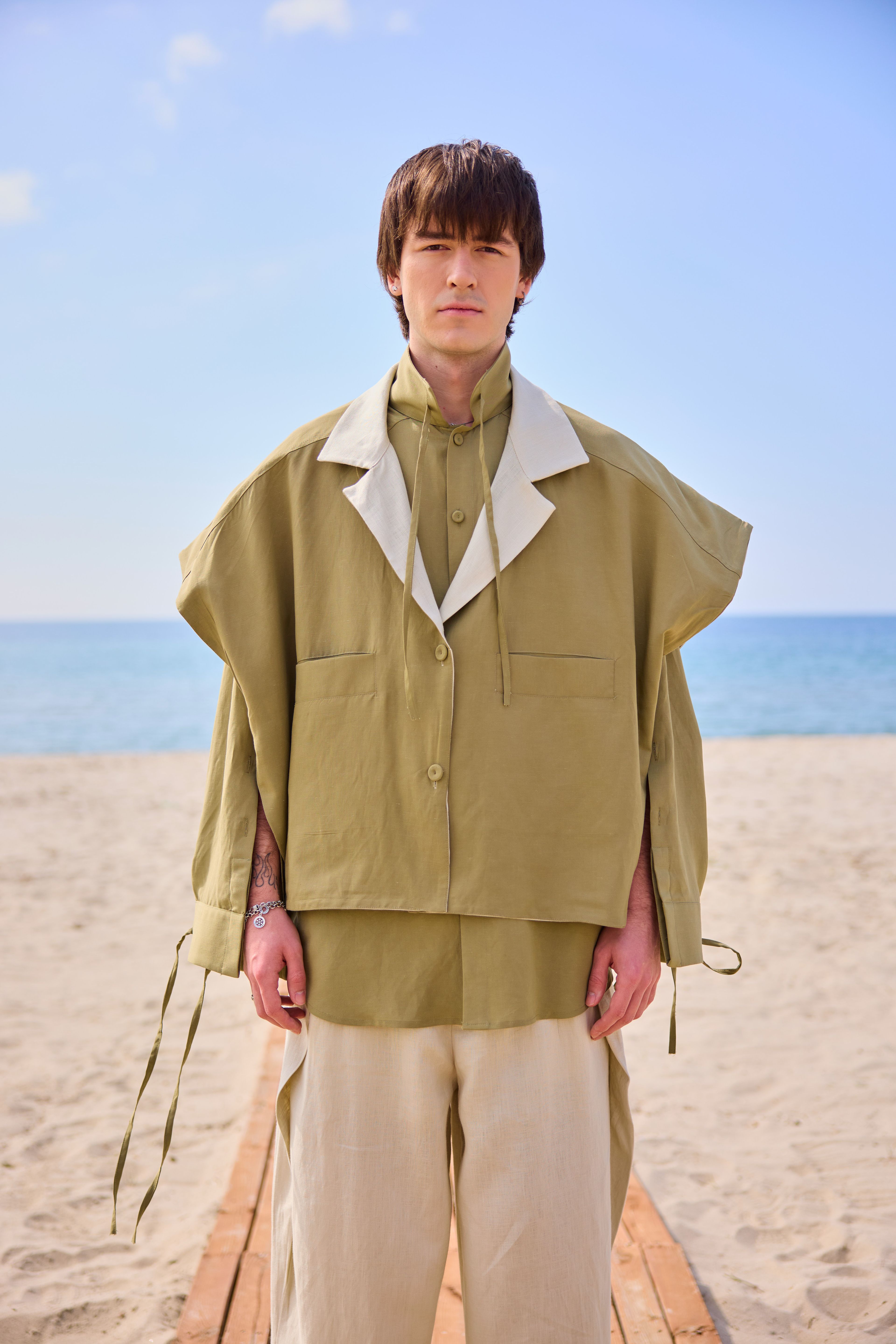 Lofibuy | Çift Taraflı Panço Yelek & Gömlek Oversize Unisex  02 - SS25