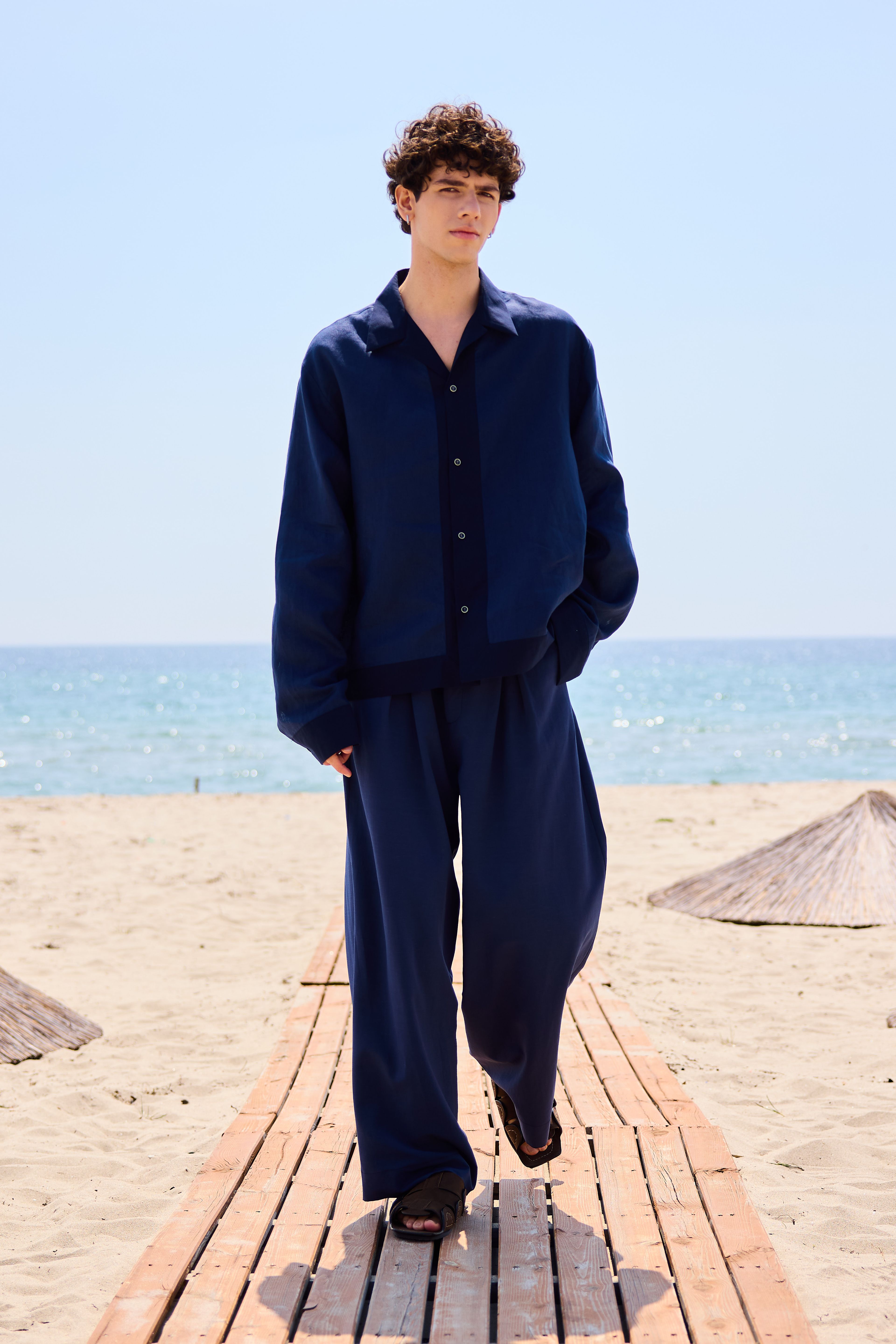 Lofibuy | %100 Keten Gömlekli Oversize Unisex Takım - SS25