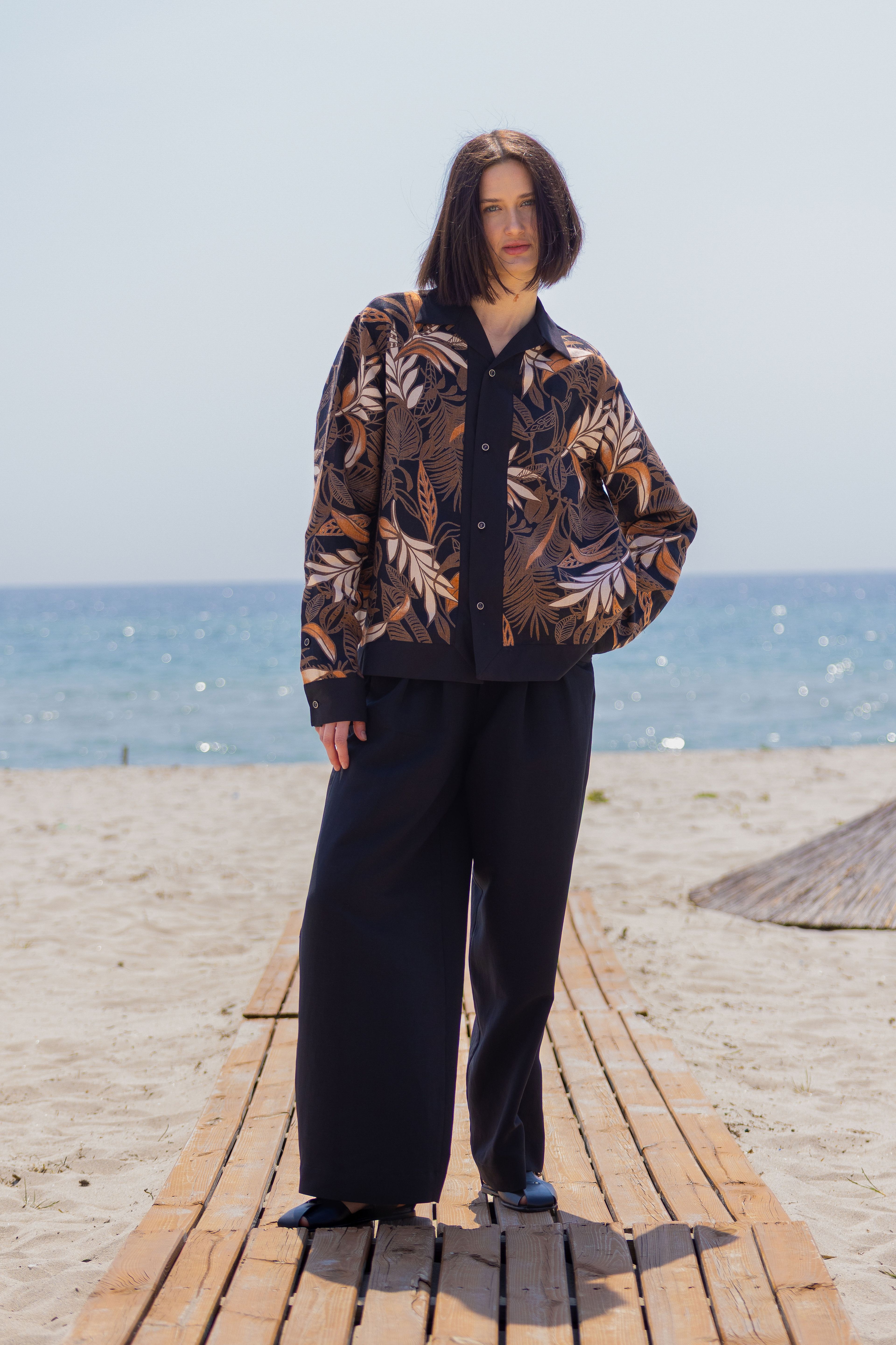 Lofibuy | Liyosel Keten Unisex Oversize Pantolon - SS25