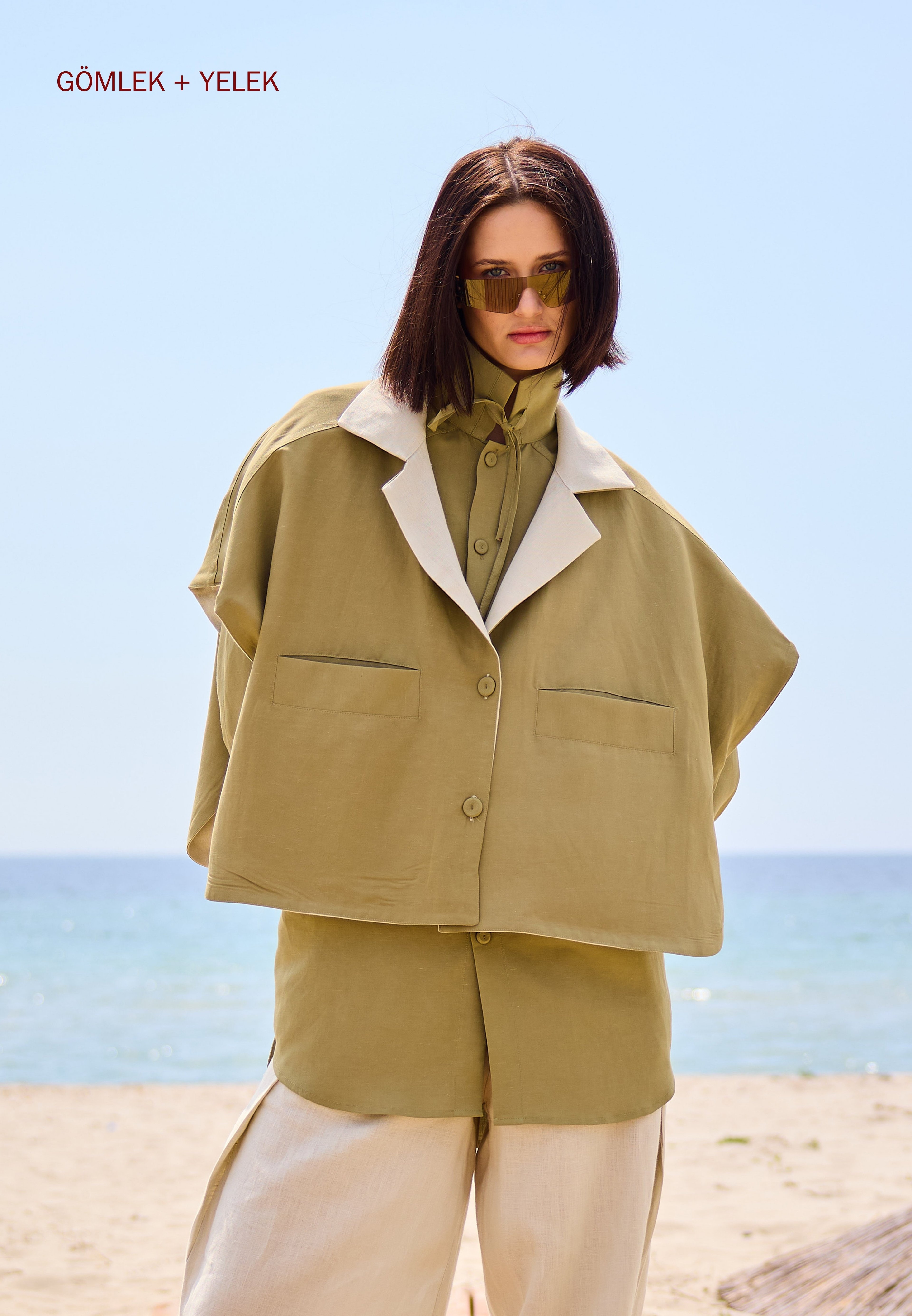 Lofibuy | Çift Taraflı Panço Yelek & Gömlek Oversize Unisex  02 - SS25