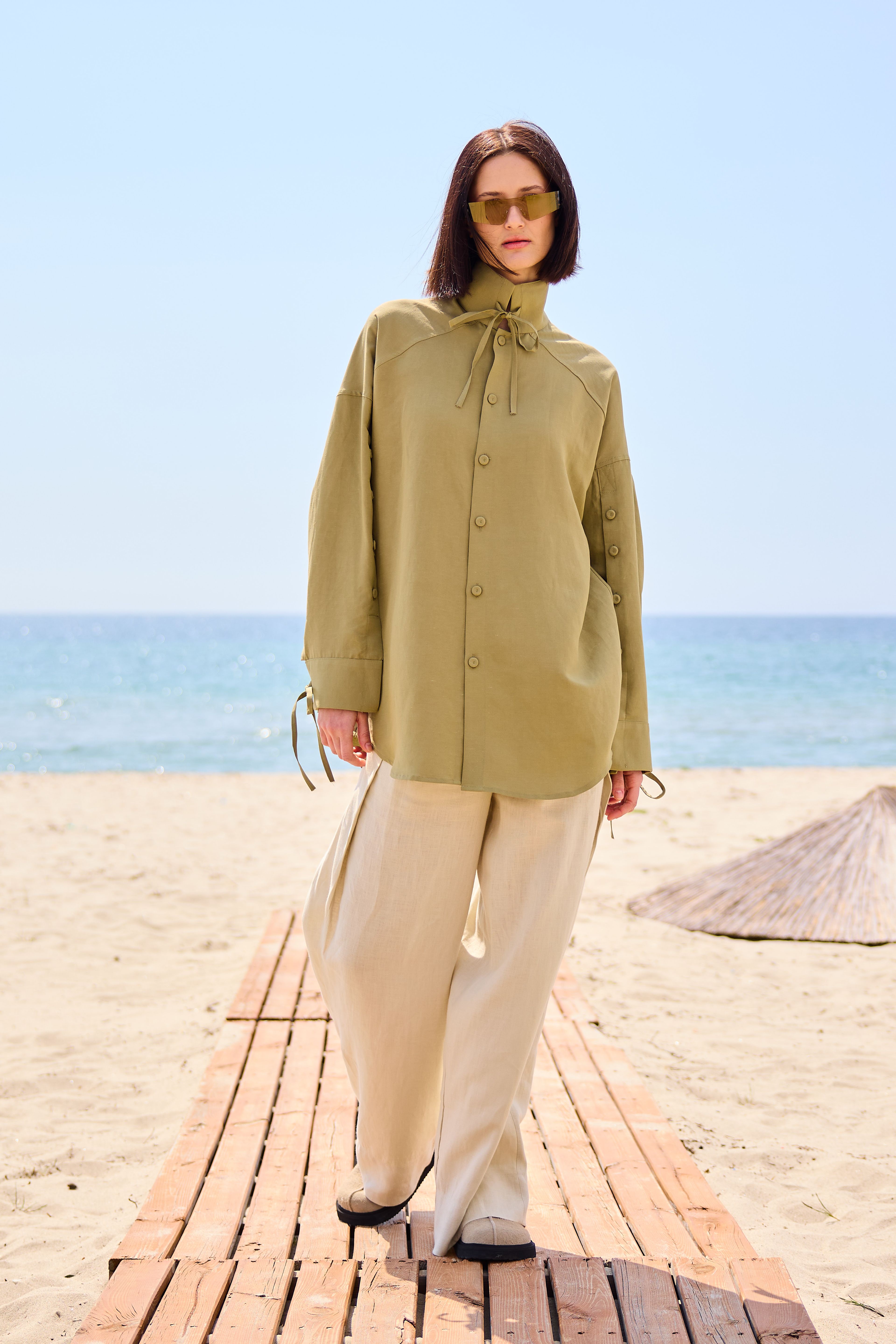 Lofibuy | Çift Taraflı Panço Yelek & Gömlek Oversize Unisex  02 - SS25