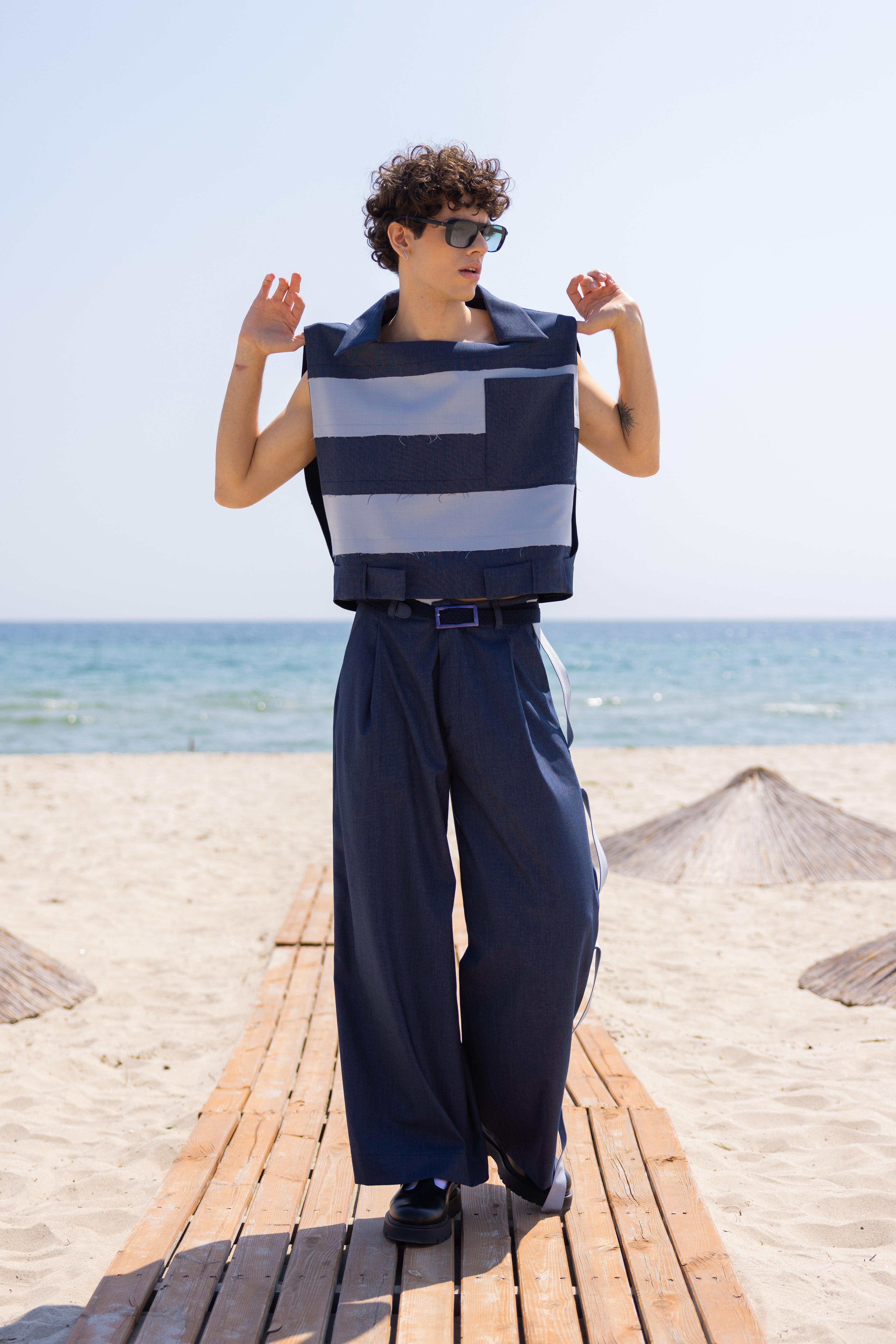 Lofibuy | Beyond Line Oversize Unisex Suit with Belt Detail - SS25