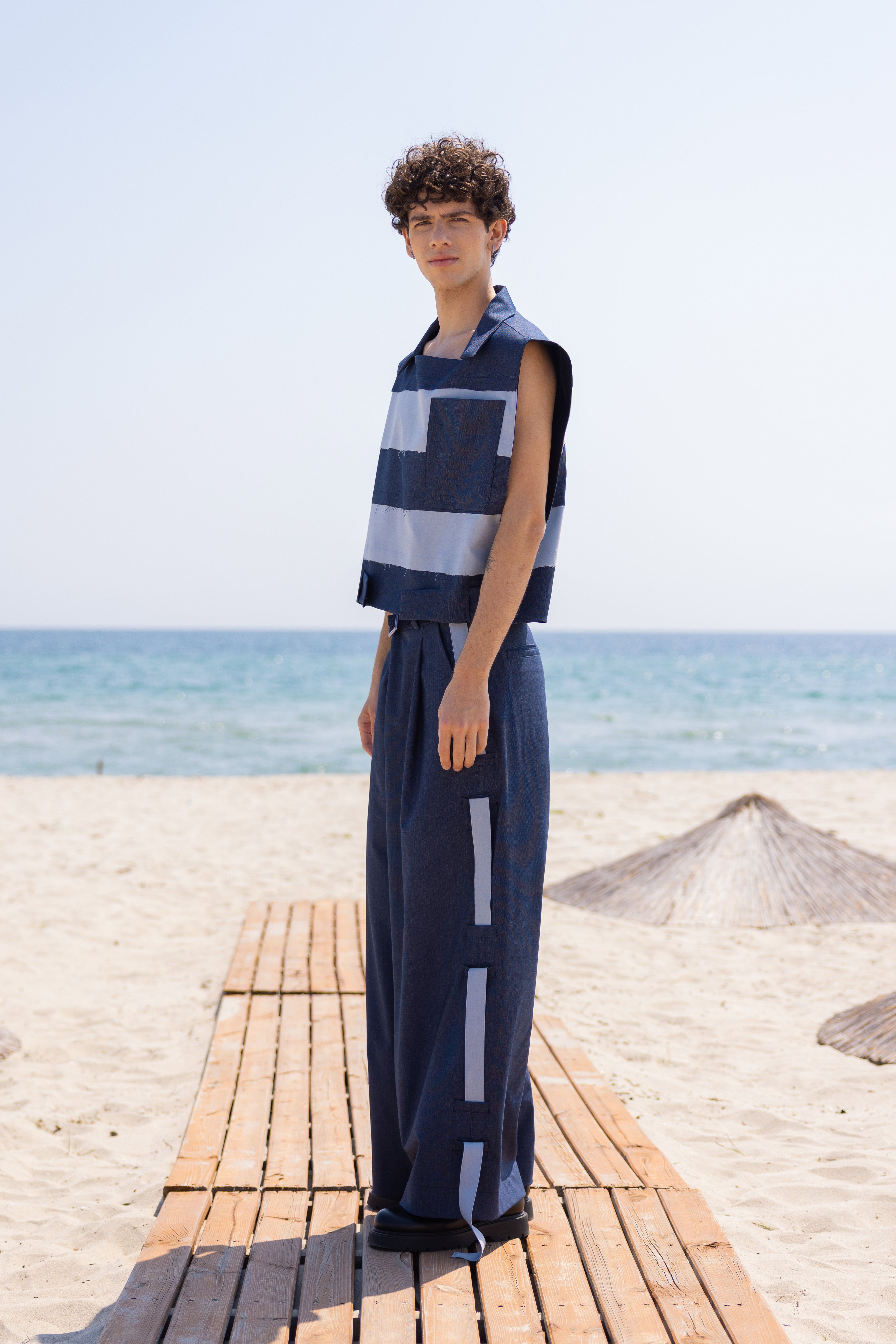 Lofibuy | Beyond Line Oversize Unisex Suit with Belt Detail - SS25