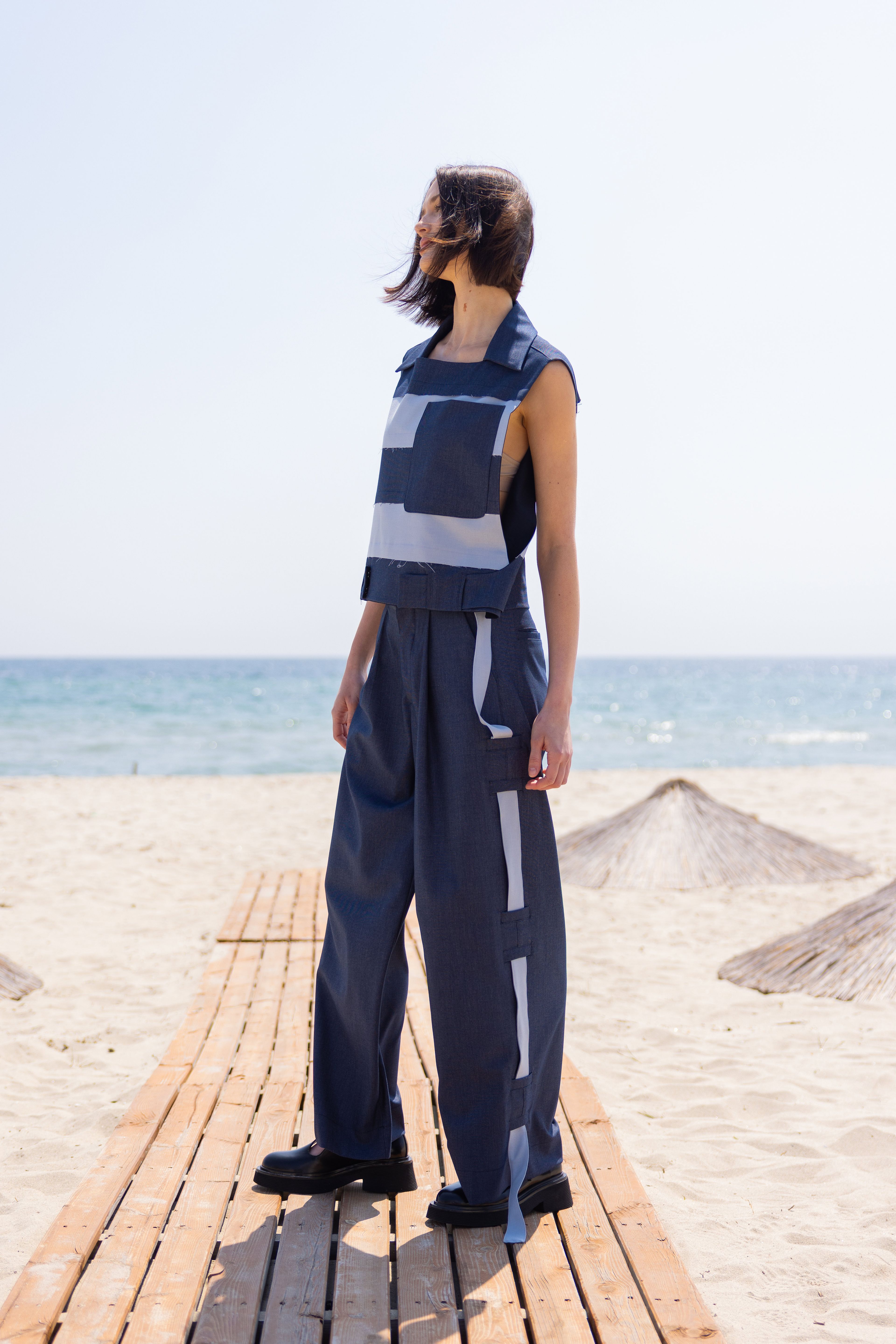 Lofibuy | Beyond Line Oversize Unisex Suit with Belt Detail - SS25