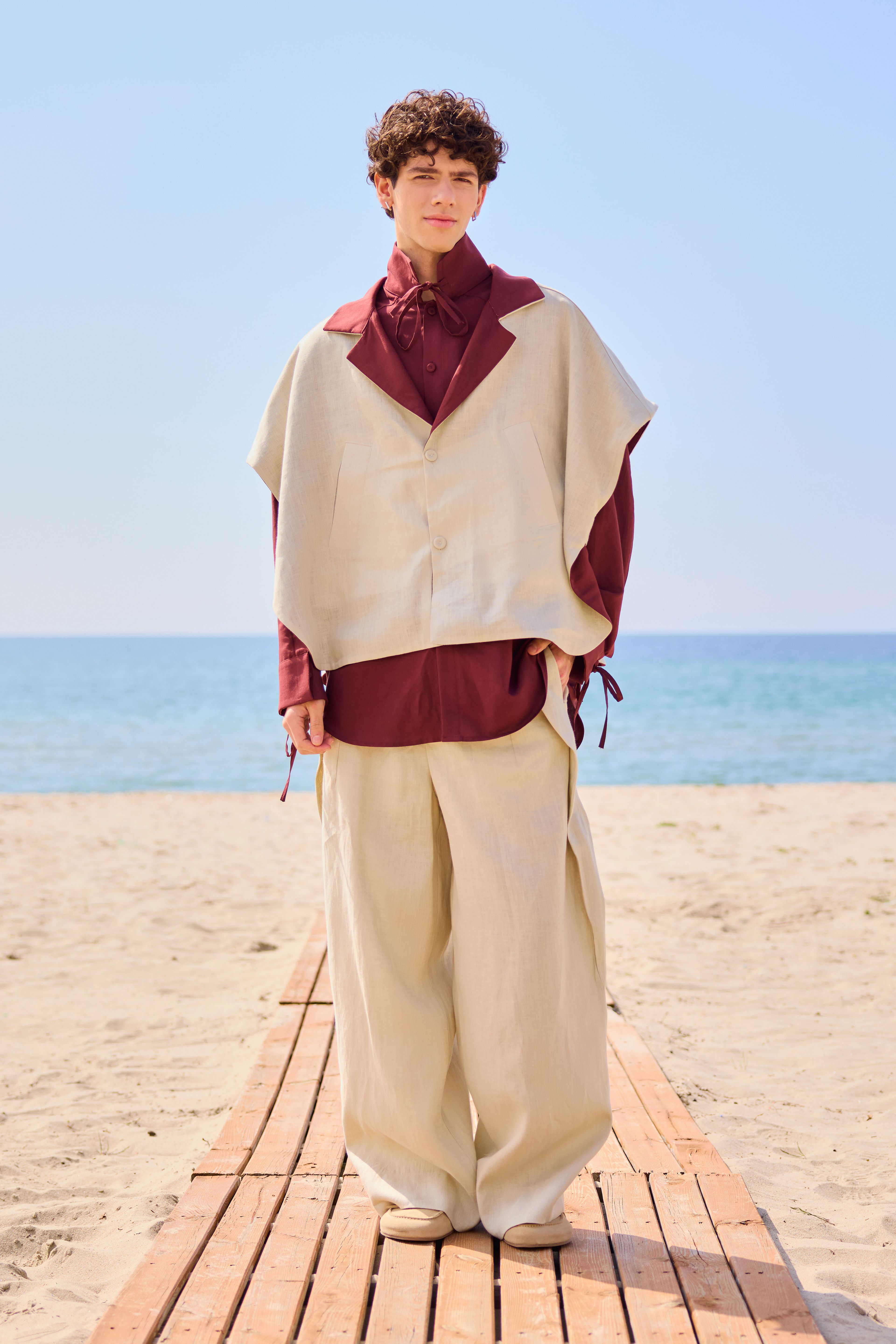 Lofibuy | Çift Taraflı Panço Yelek & Gömek Oversize Unisex  01 - SS25