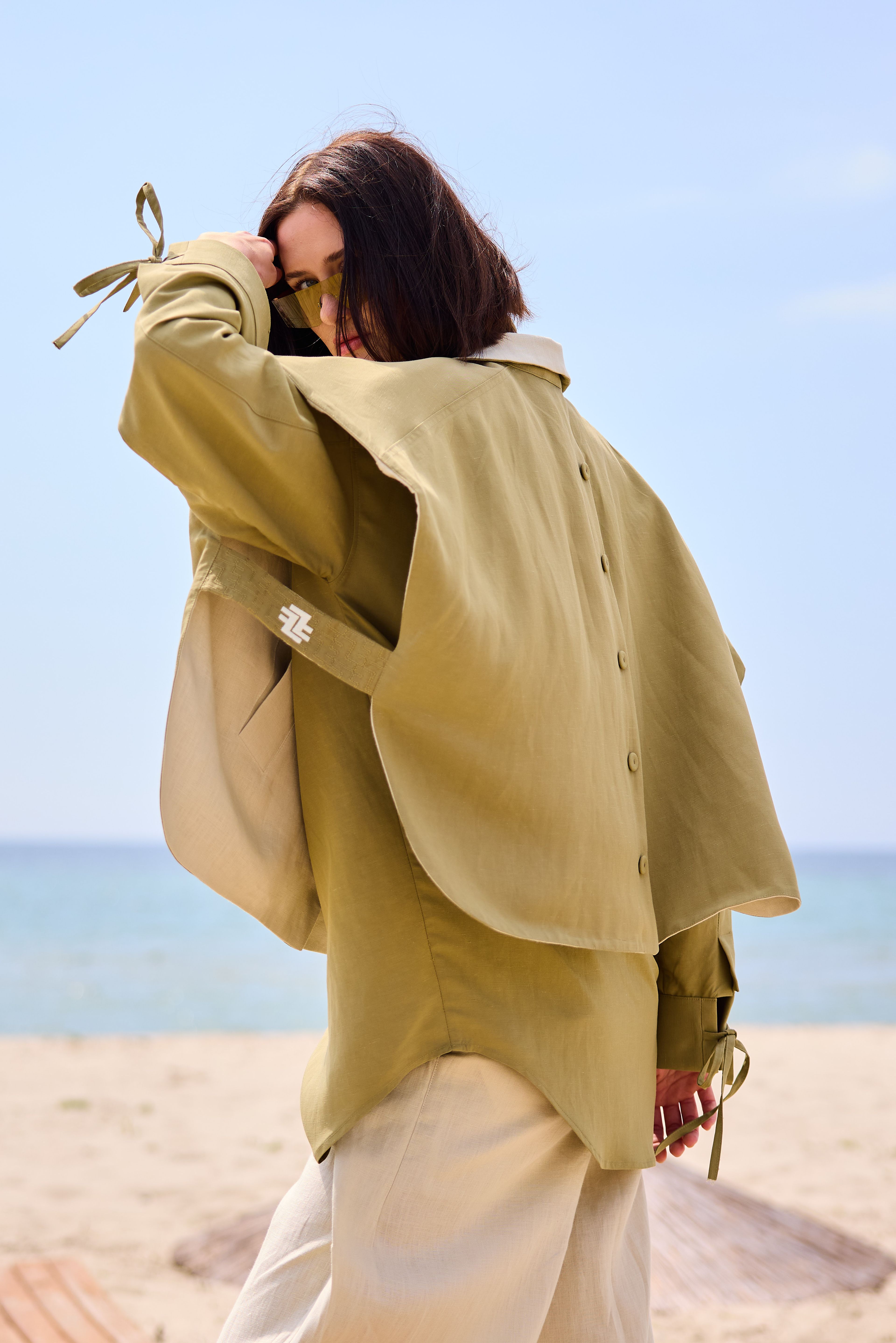 Lofibuy | Çift Taraflı Panço Yelekli Oversize Unisex Takım 02 - SS25