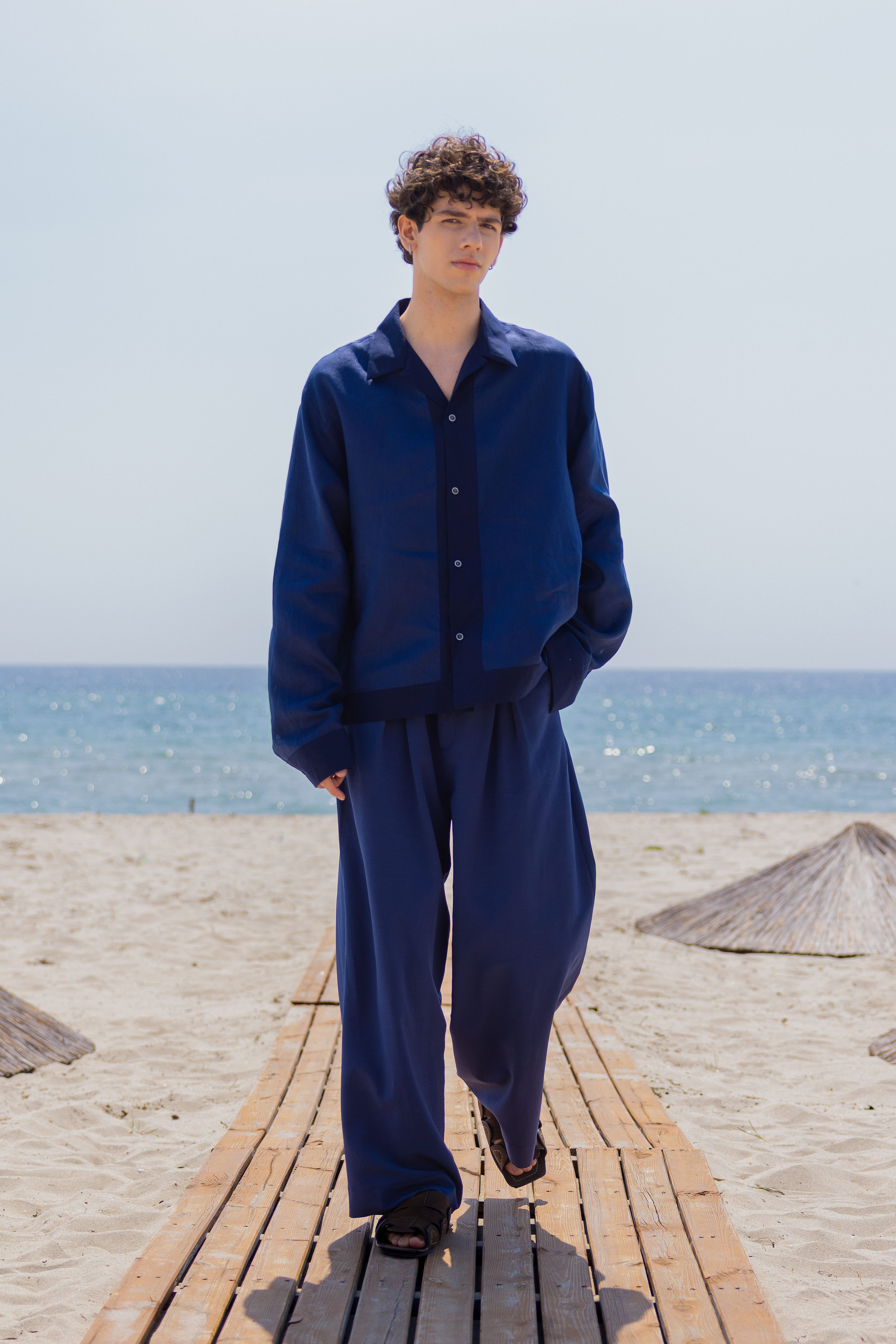 Lofibuy | %100 Keten Gömlekli Oversize Unisex Takım - SS25