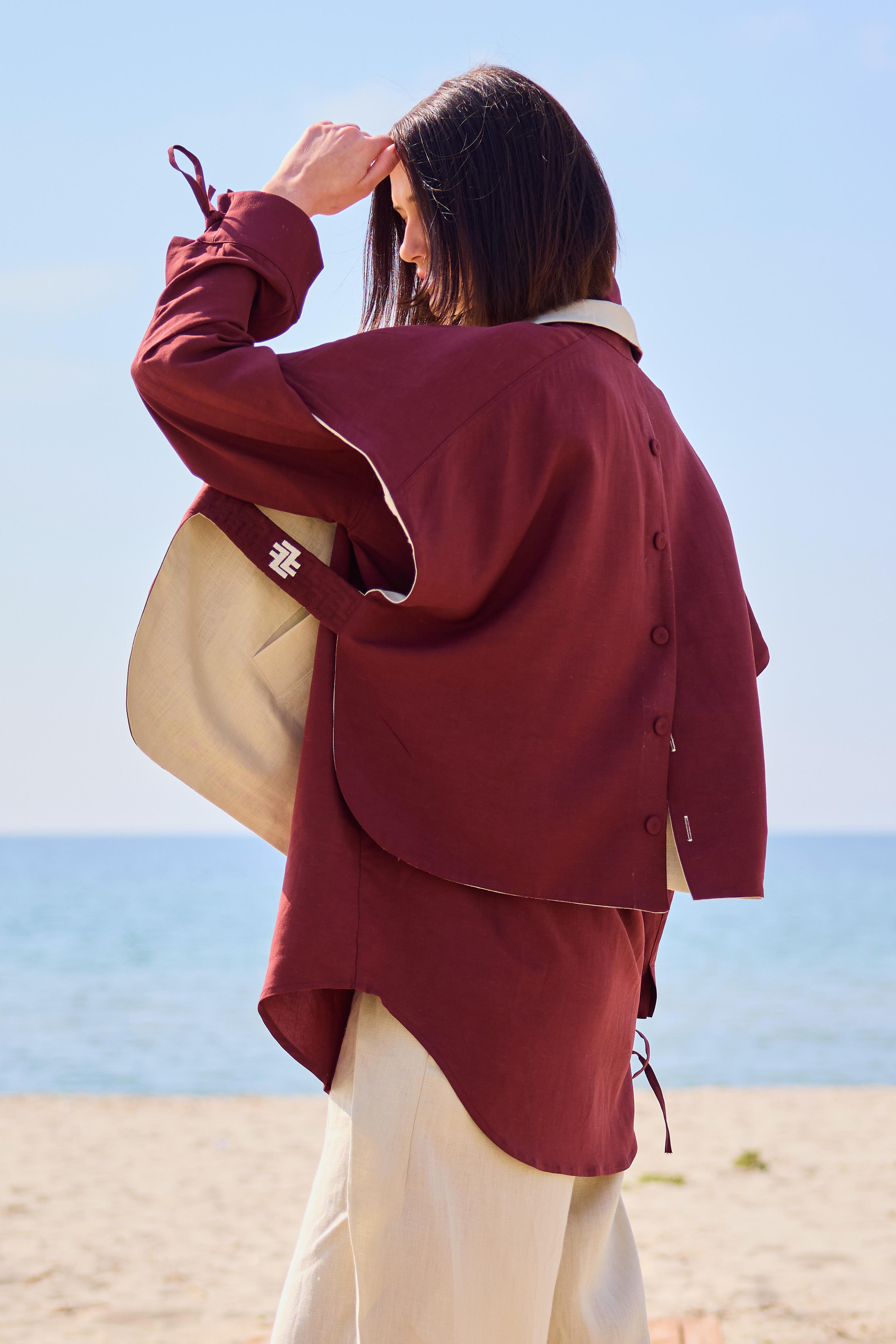 Lofibuy | Çift Taraflı Panço Yelek & Gömek Oversize Unisex  01 - SS25