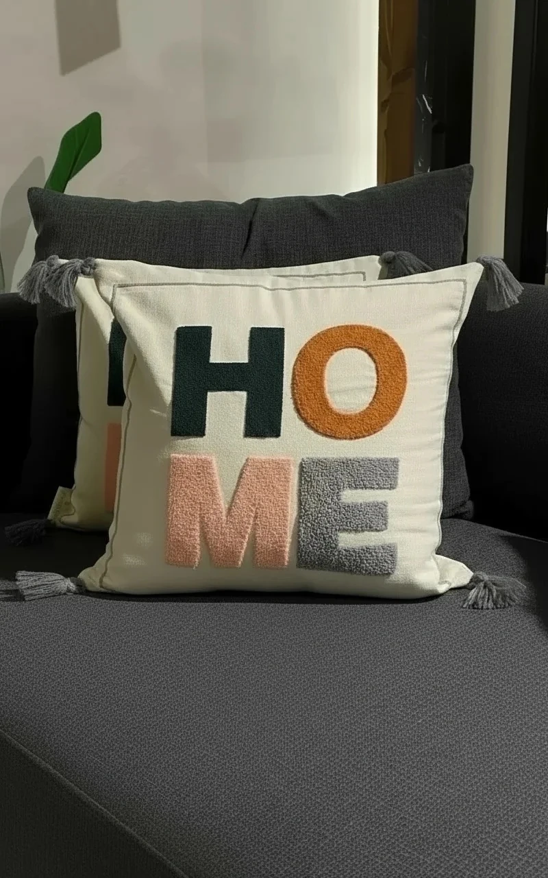 Renkli Home Punch Kırlent